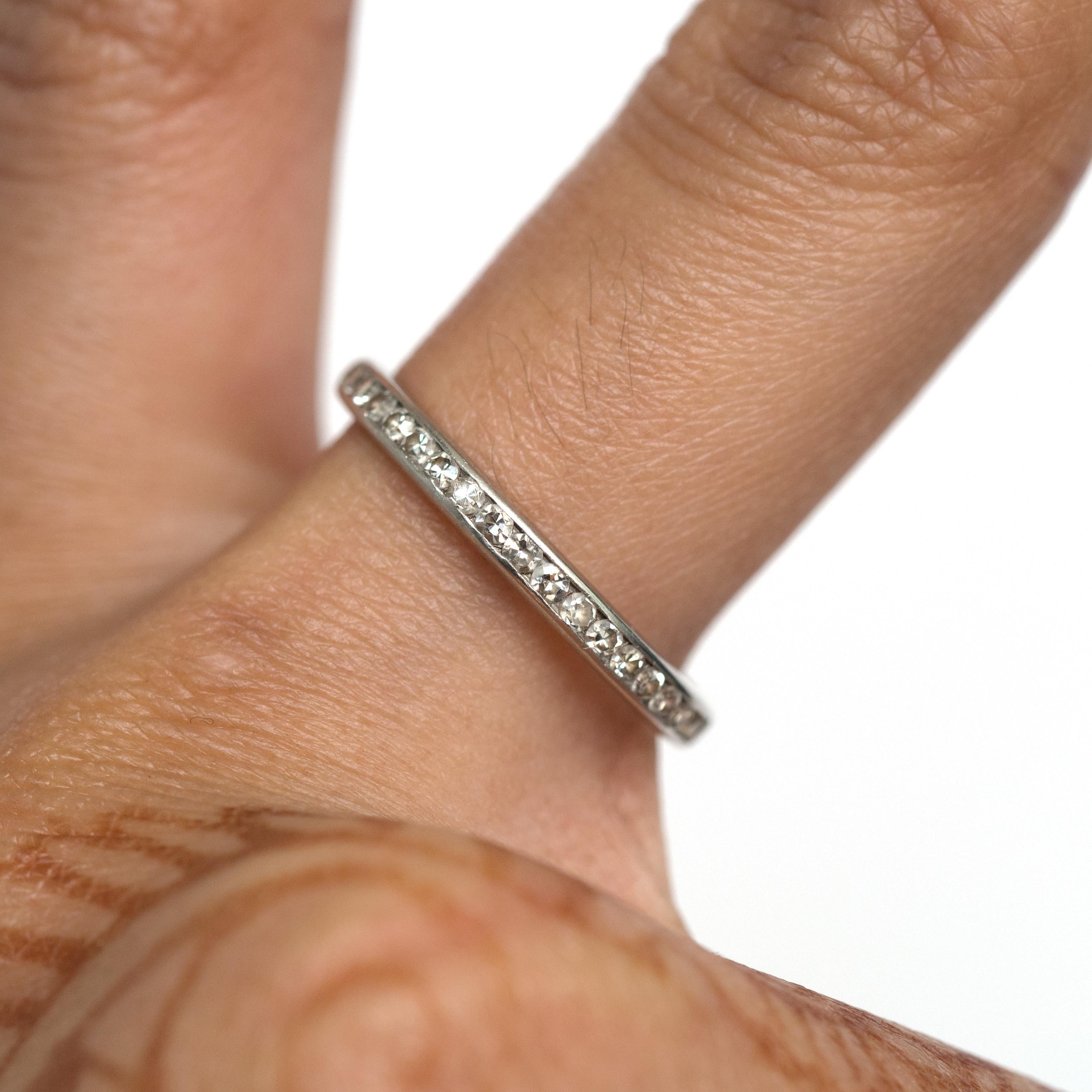 Women's .75 Carat Total Weight Diamond Platinum Wedding Band
