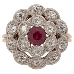 .75 Carat Total Weight Edwardian Diamond 14 Karat & Platinum Engagement Ring