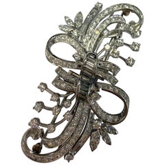 7.5 carats Diamond Brooch Large Luxury brooch platinum