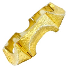 750 / 18 Karat Yellow Gold Björn Weckström Lapponia 1972 "Arch" Bracelet 71g