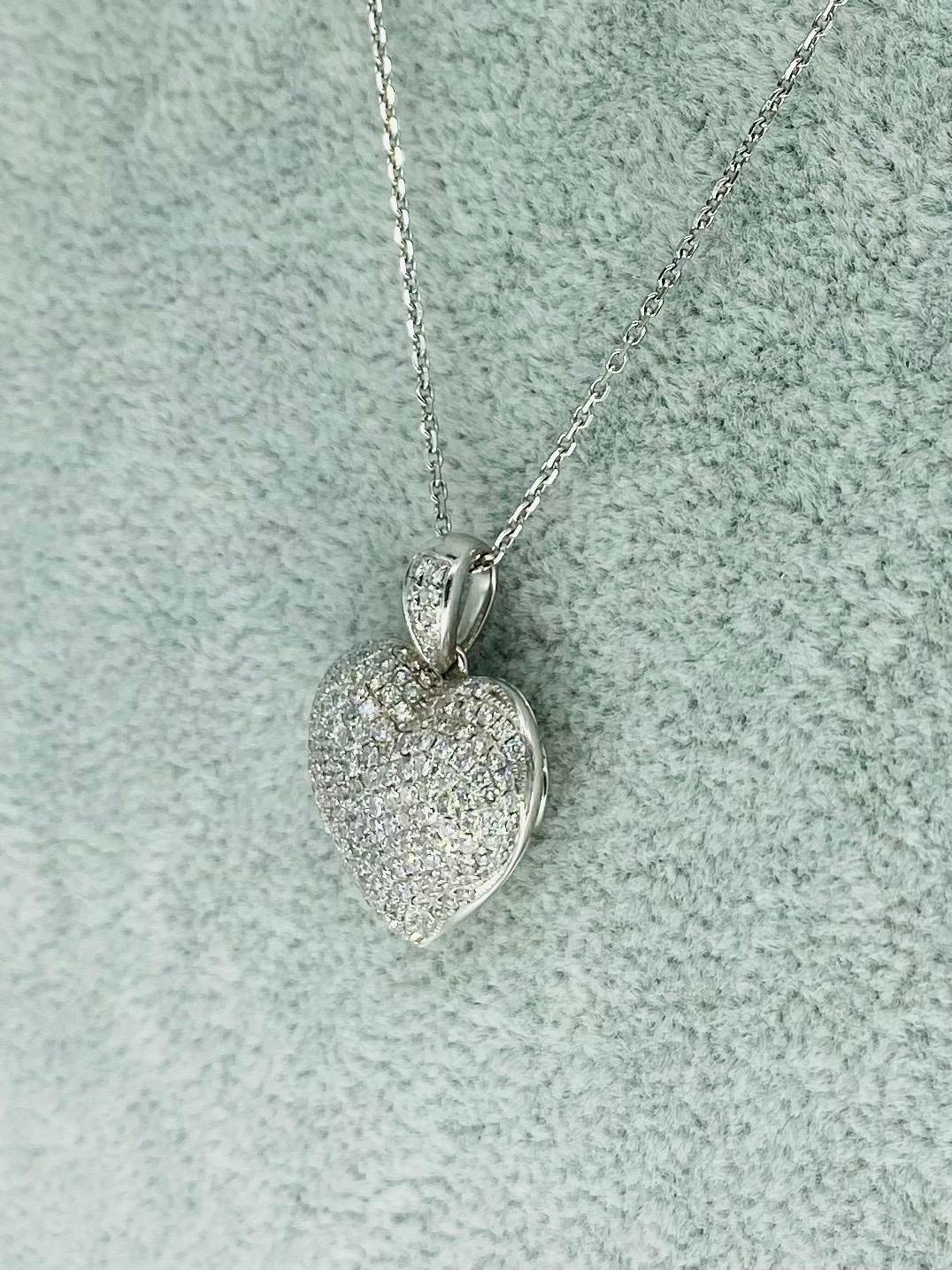 3d heart necklace