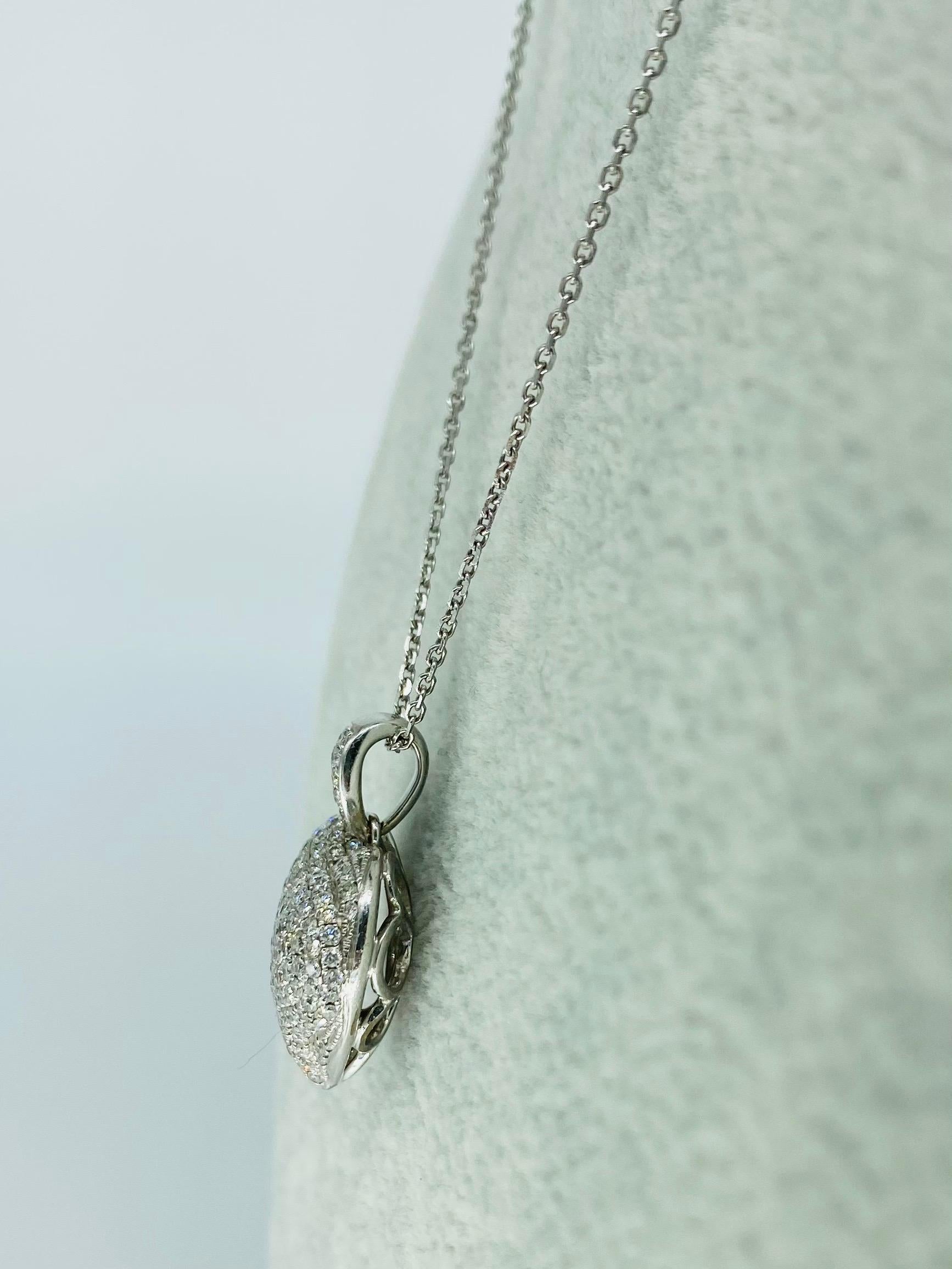 7.50 Carat Diamonds 3D Heart Love Pendant Necklace In Excellent Condition For Sale In Miami, FL