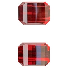 7.50 Carat Natural Faceted Rhodolite Garnet Pair Pixel Cut Gemstone For Earrings