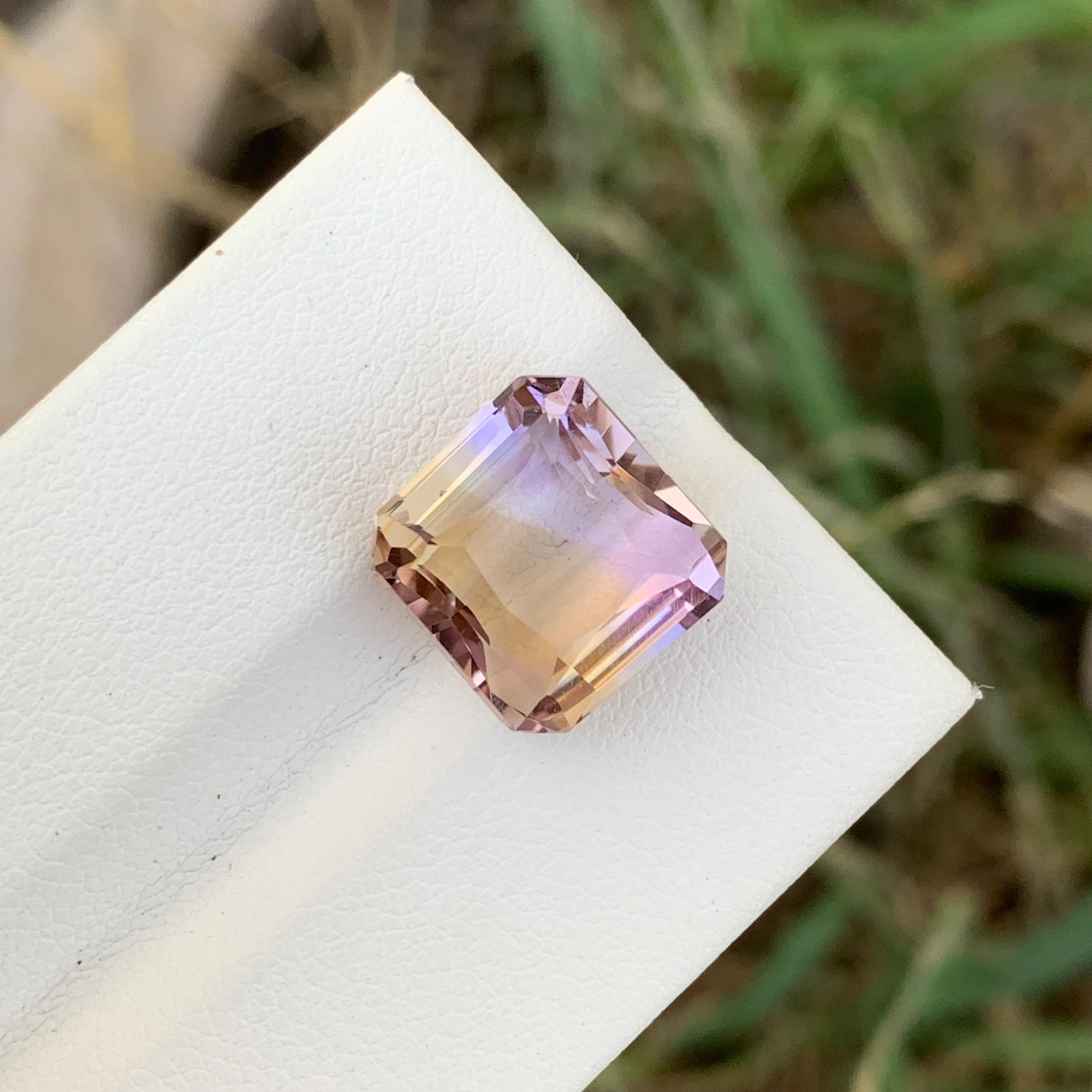 7,50 Karat natürlicher loser Ametrin in quadratischer Form aus brasilianischem Minenschliff im Angebot 4