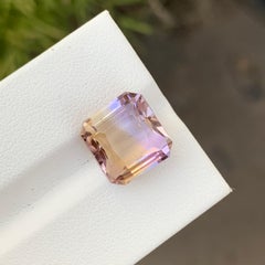 7.50 Carat Natural Loose Ametrine Square Shape Gem From Brazilian Mine