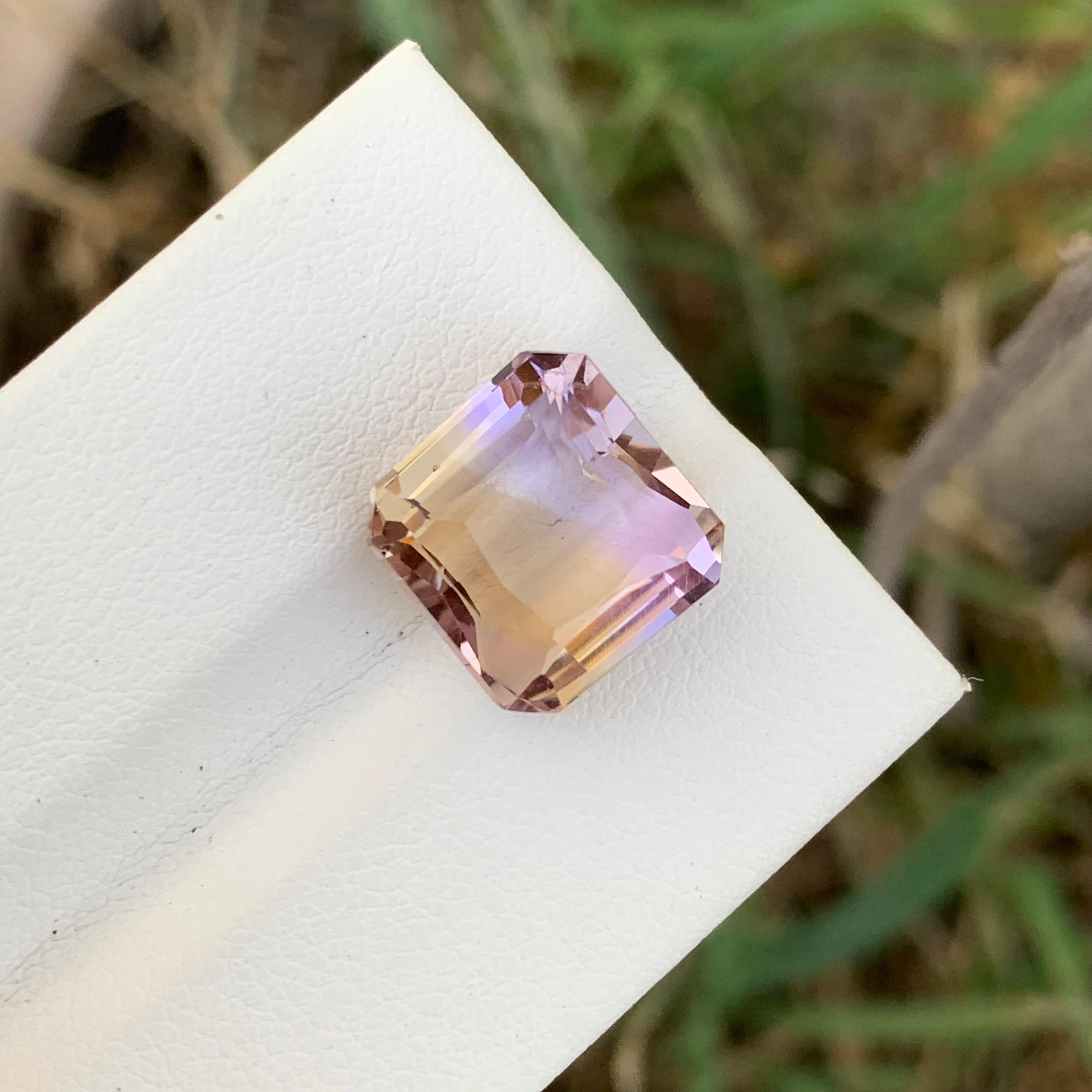 7,50 Karat natürlicher loser Ametrin in quadratischer Form aus brasilianischem Minenschliff im Angebot 2