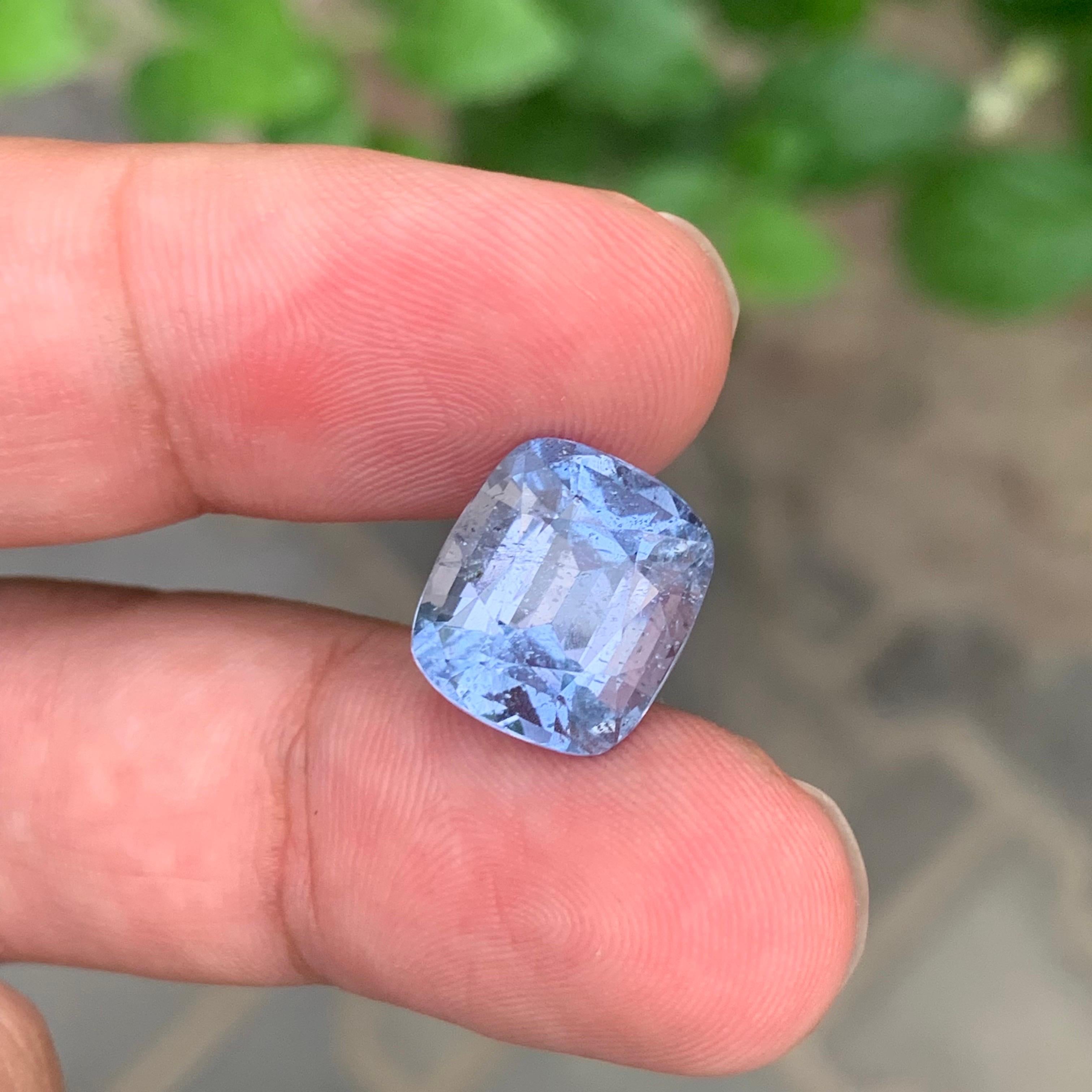 7.50 Karat Natürlicher loser Aquamarin Goshenit Kissenform Edelstein im Angebot 2
