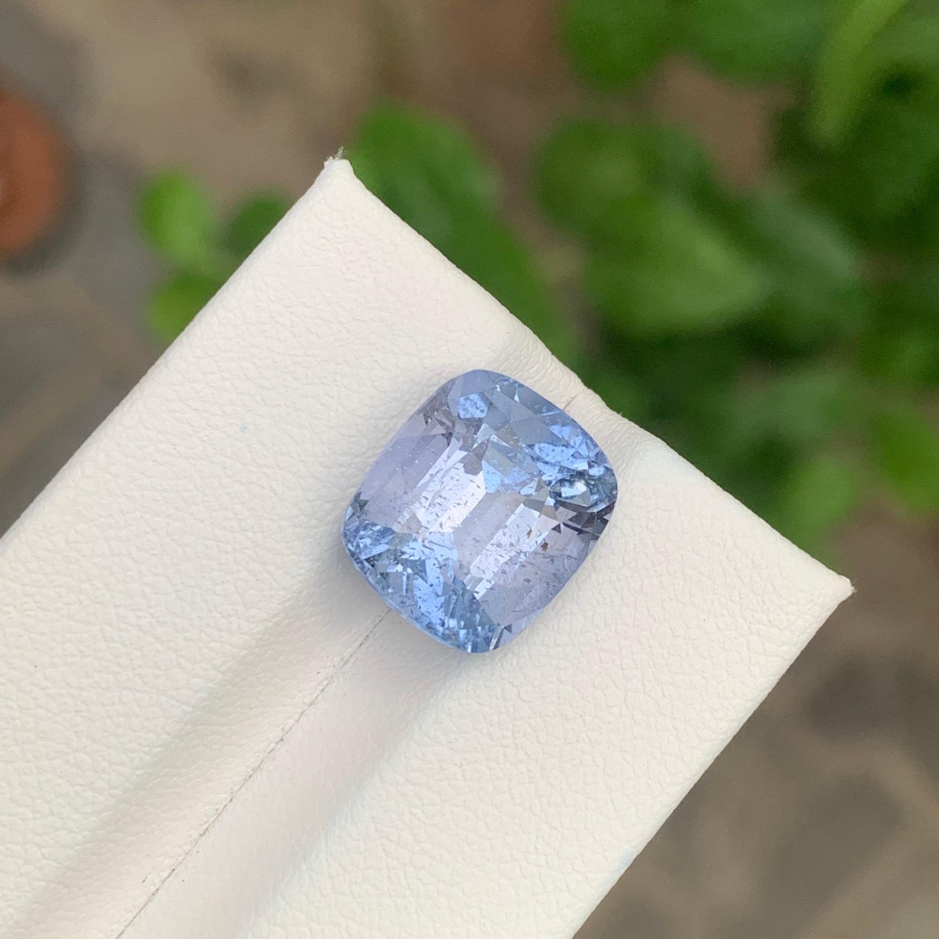 7.50 Karat Natürlicher loser Aquamarin Goshenit Kissenform Edelstein im Angebot 3