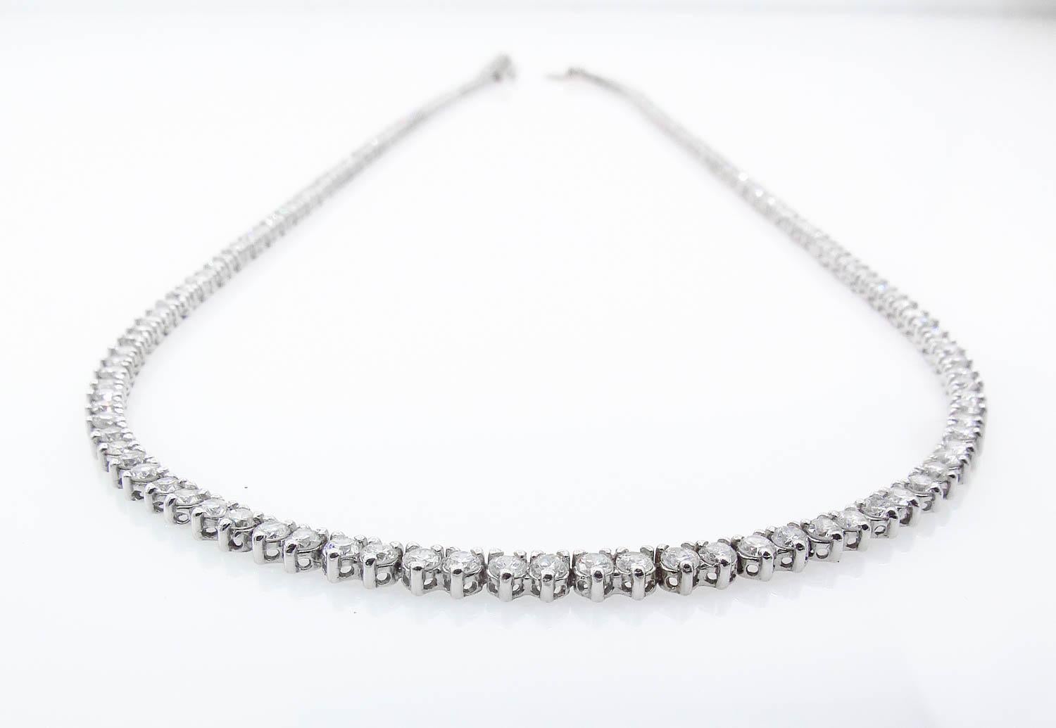 vintage diamond tennis necklace