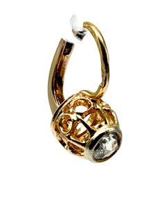 750 Yellow Gold Earrings with Diamonds