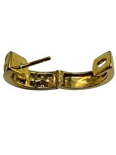 750 yellow gold earrings with diamonds