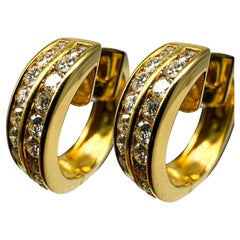 Orecchini in oro giallo 750 con diamanti