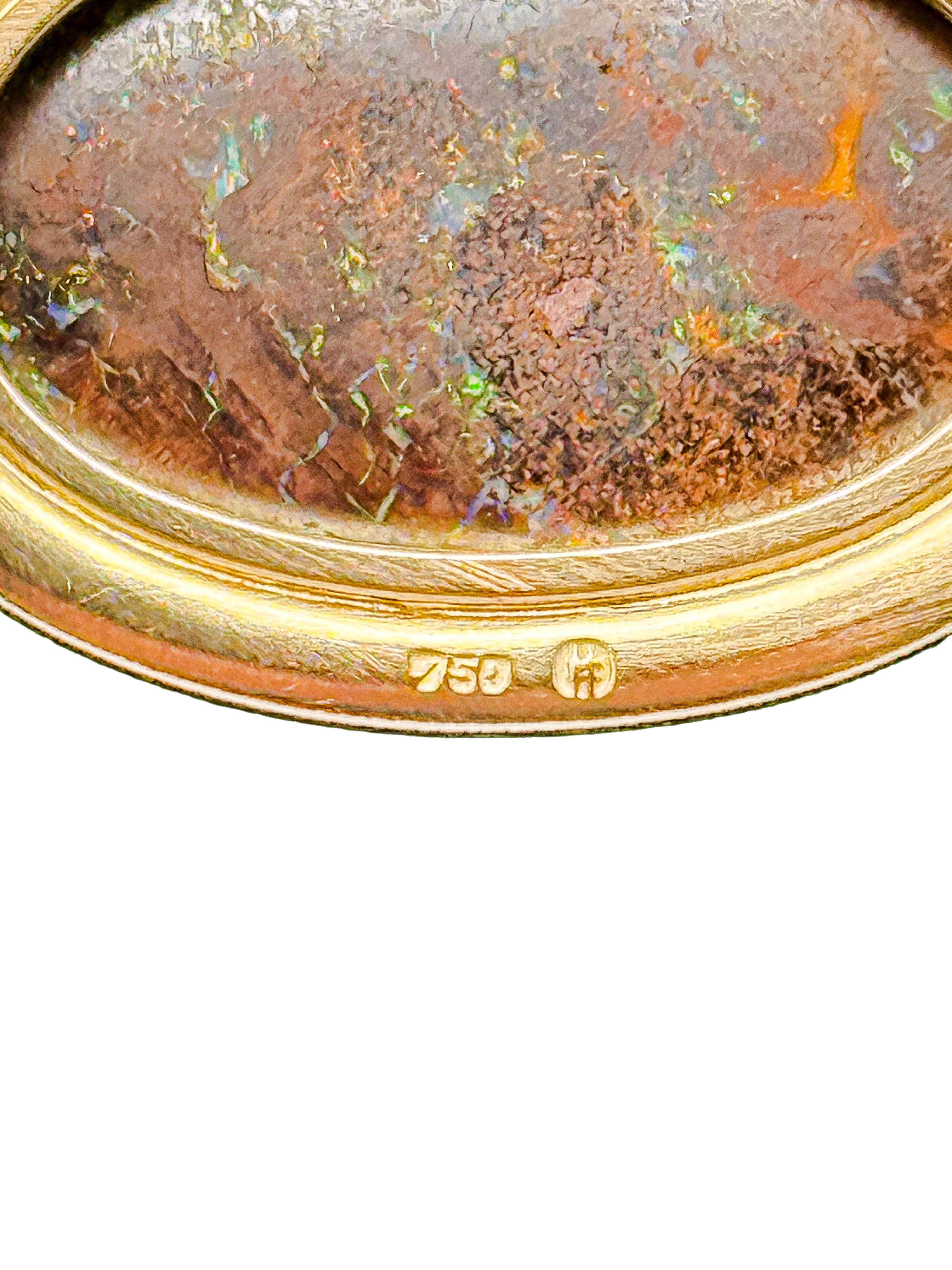Collana in oro giallo 750 con opale in vendita 1