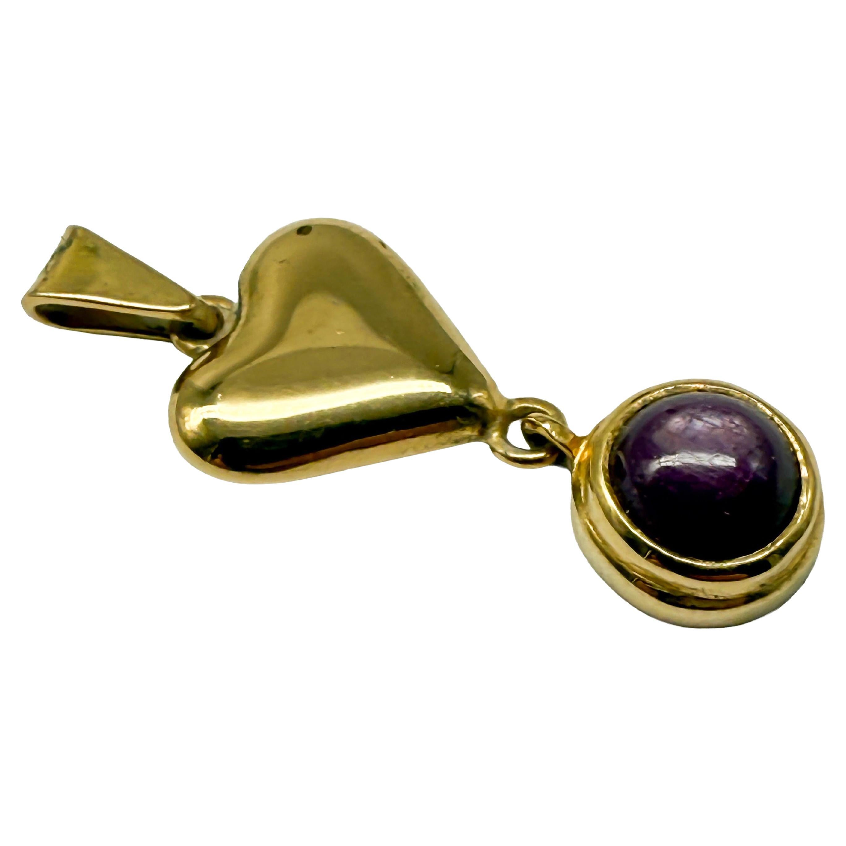 Pendentif en or jaune 750 avec améthyste en vente