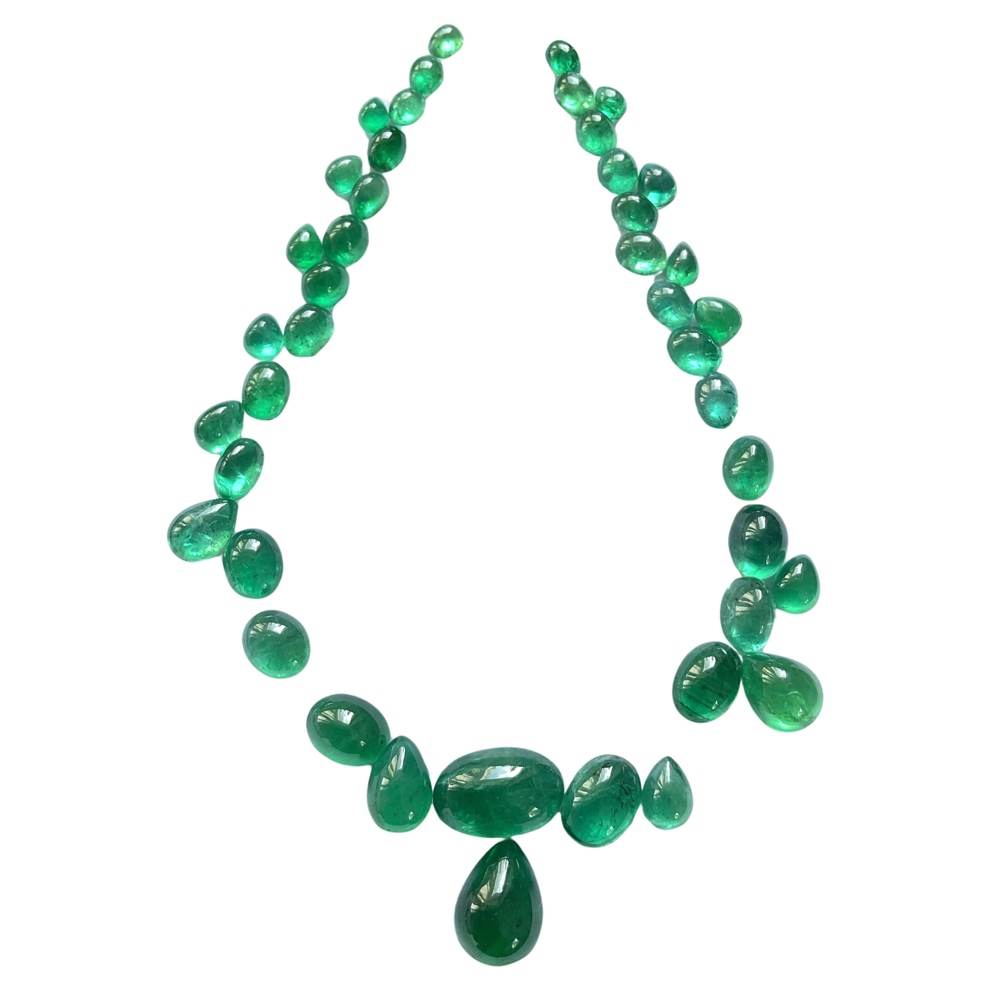 75.00 carats Zambian Emerald Plain cabochon & Pear Top Fine Layout Natural Gems