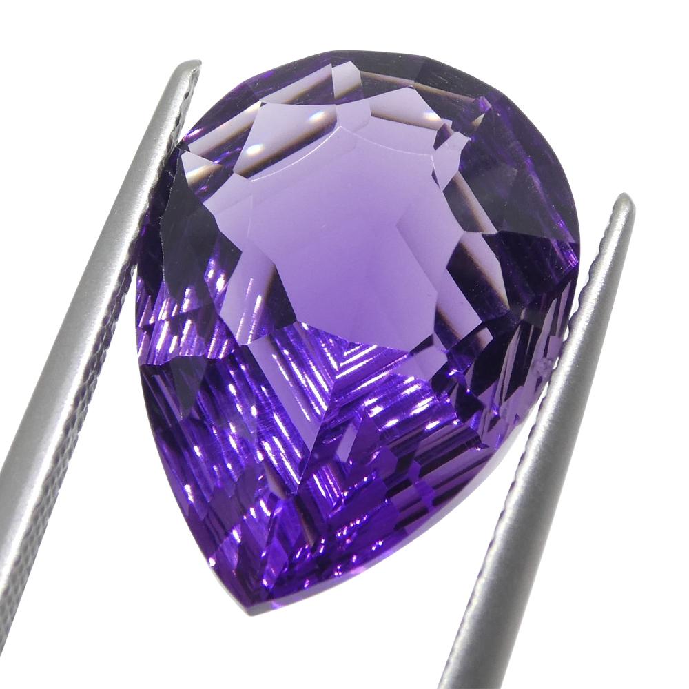 7.50ct Pear Amethyst 'Bridget' Fantasy/Fancy Cut For Sale 5