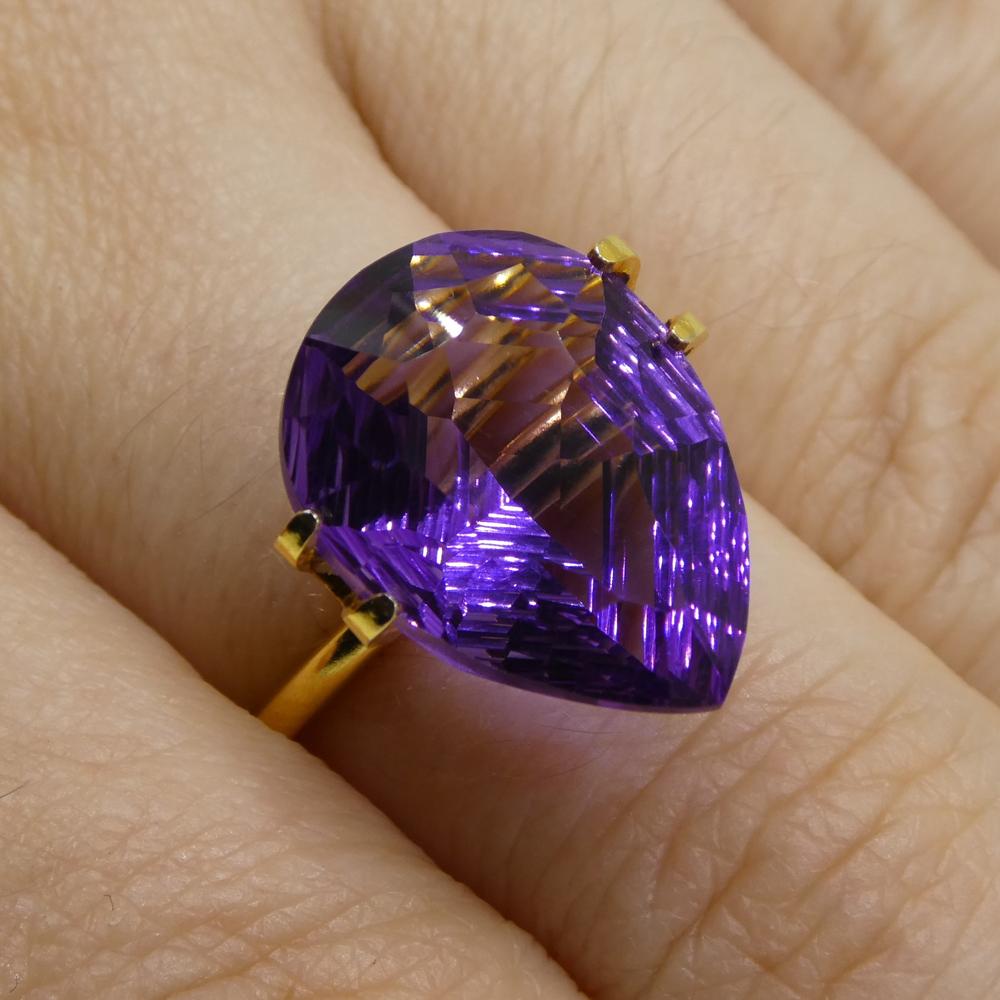 7,50 Karat birnenförmiger Amethyst 'Bridget' Fantasie/Fancy-Schliff im Angebot 10