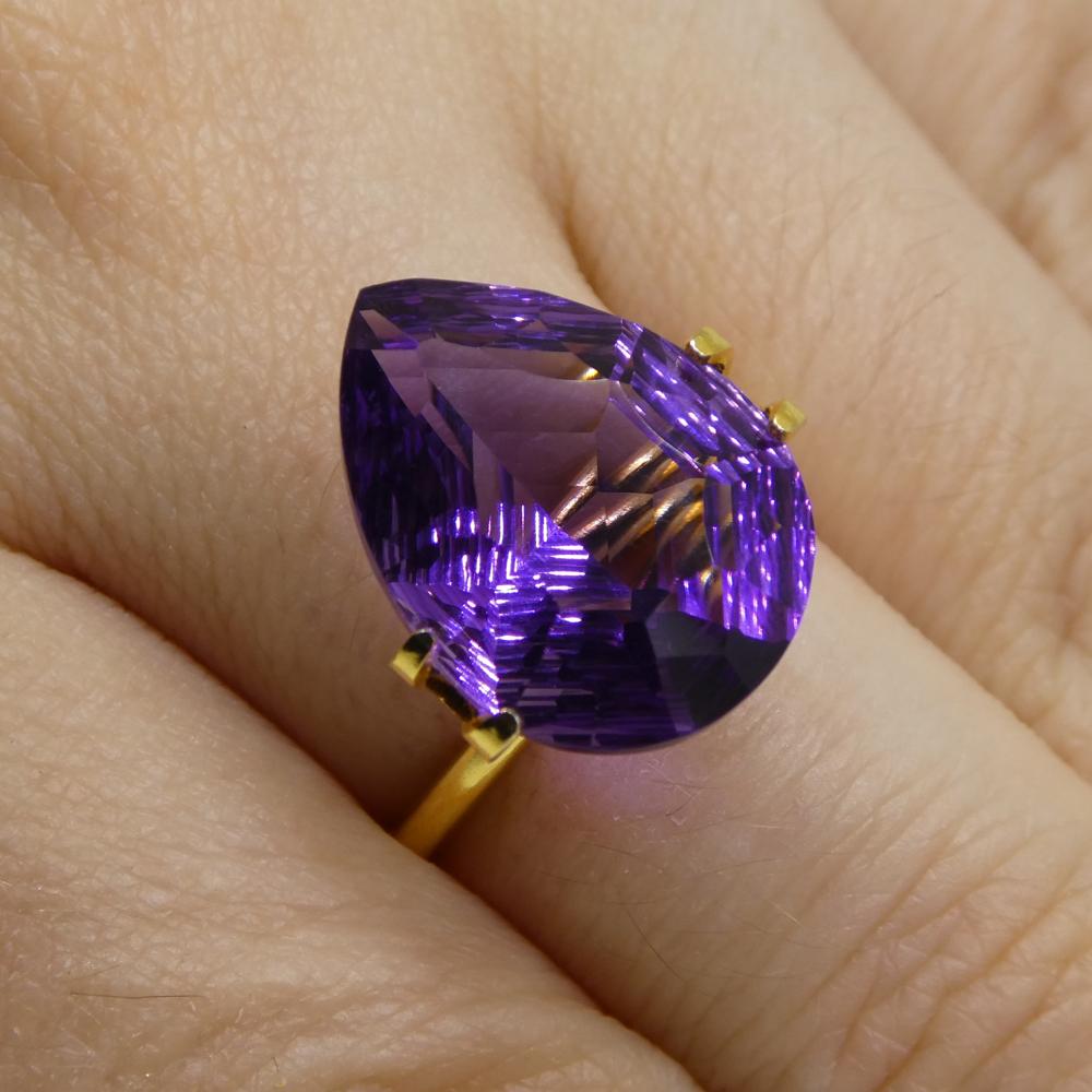 Meet Bridget our newest fantasy cut, name after Bridget Riley the optical artist and painter. This cut reflects the contrasting squares and geometry found in her psychedelic art.

 

Description:

Gem Type: Amethyst
Number of Stones: 1
Weight: 7.5