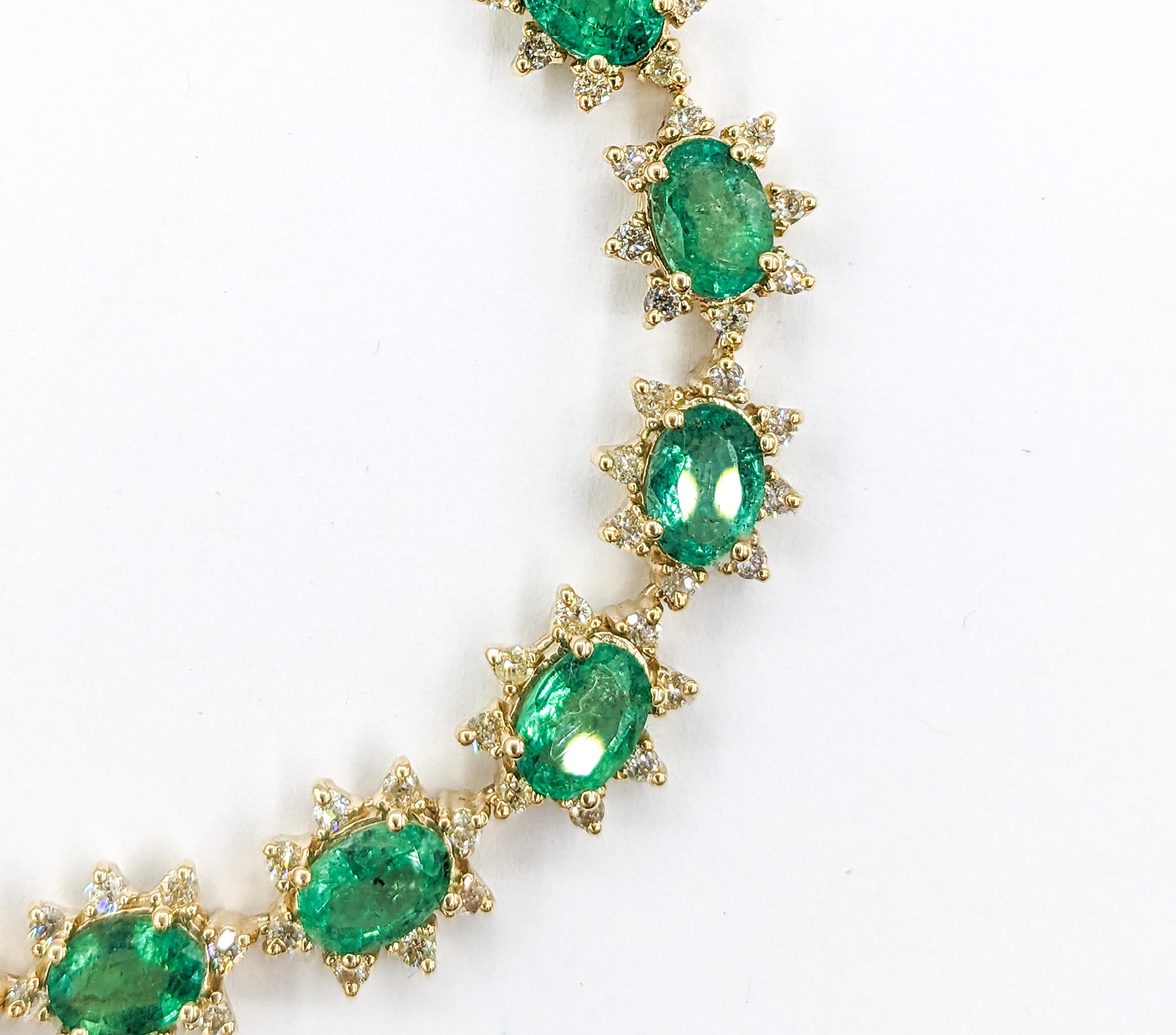 7.50ctw Emerald & 1.00ctw Diamond Bracelet 3