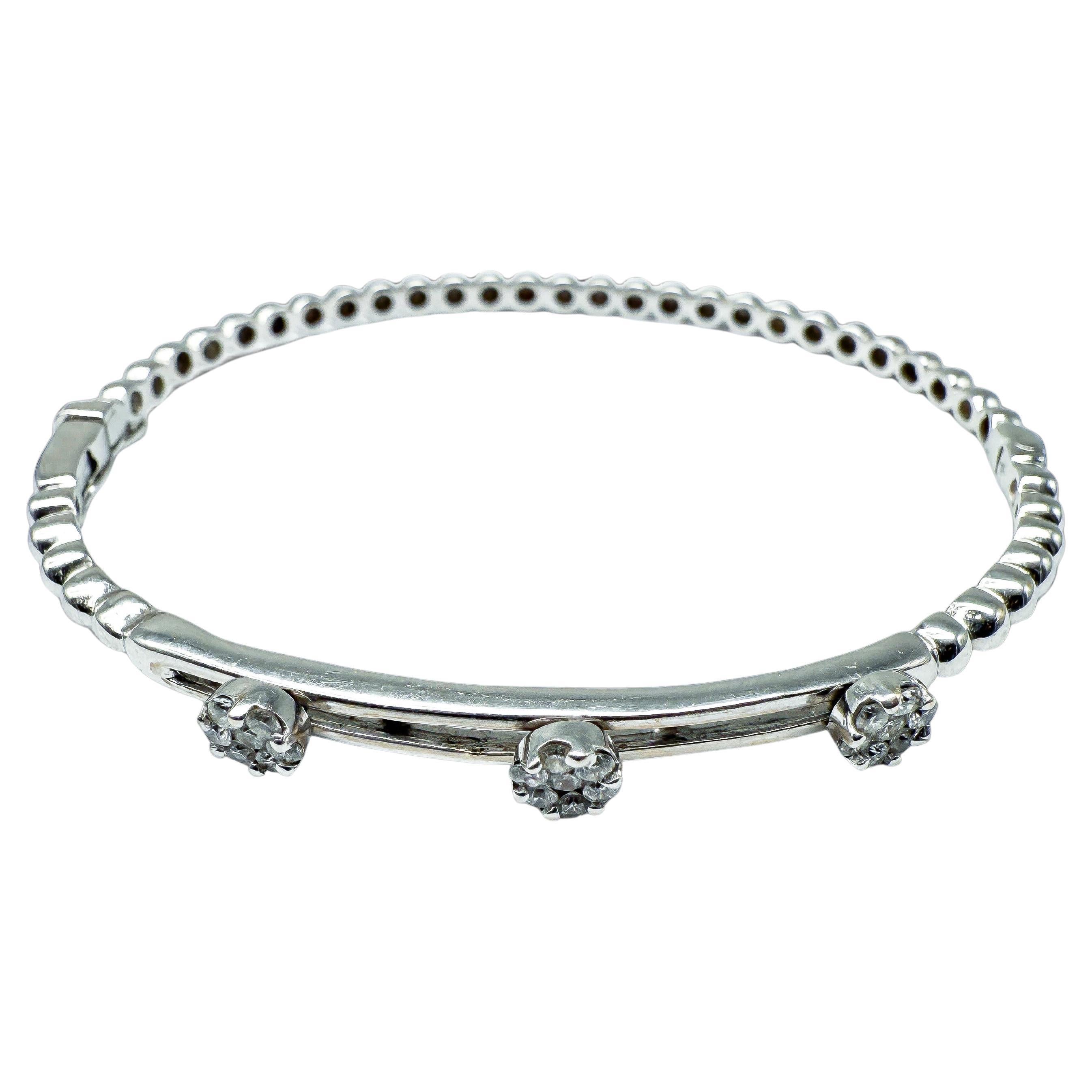 750er Weißgold Armband mit Diamanten