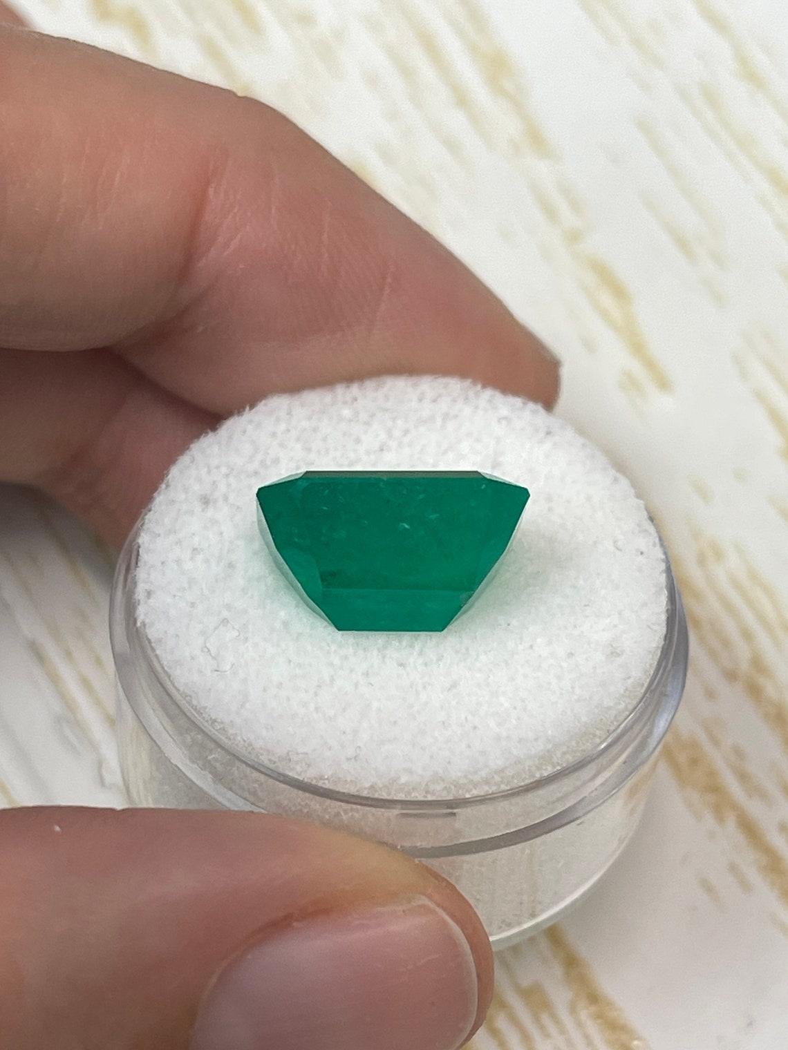7.51ct Deep Forest Green Emerald Cut Colombian Gem 13.5x11 Genuine May For Sale 1
