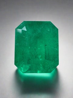 7.51ct Verde Foresta Profondo Taglio Smeraldo Gemma Colombiana 13.5x11 Autentico Maggio