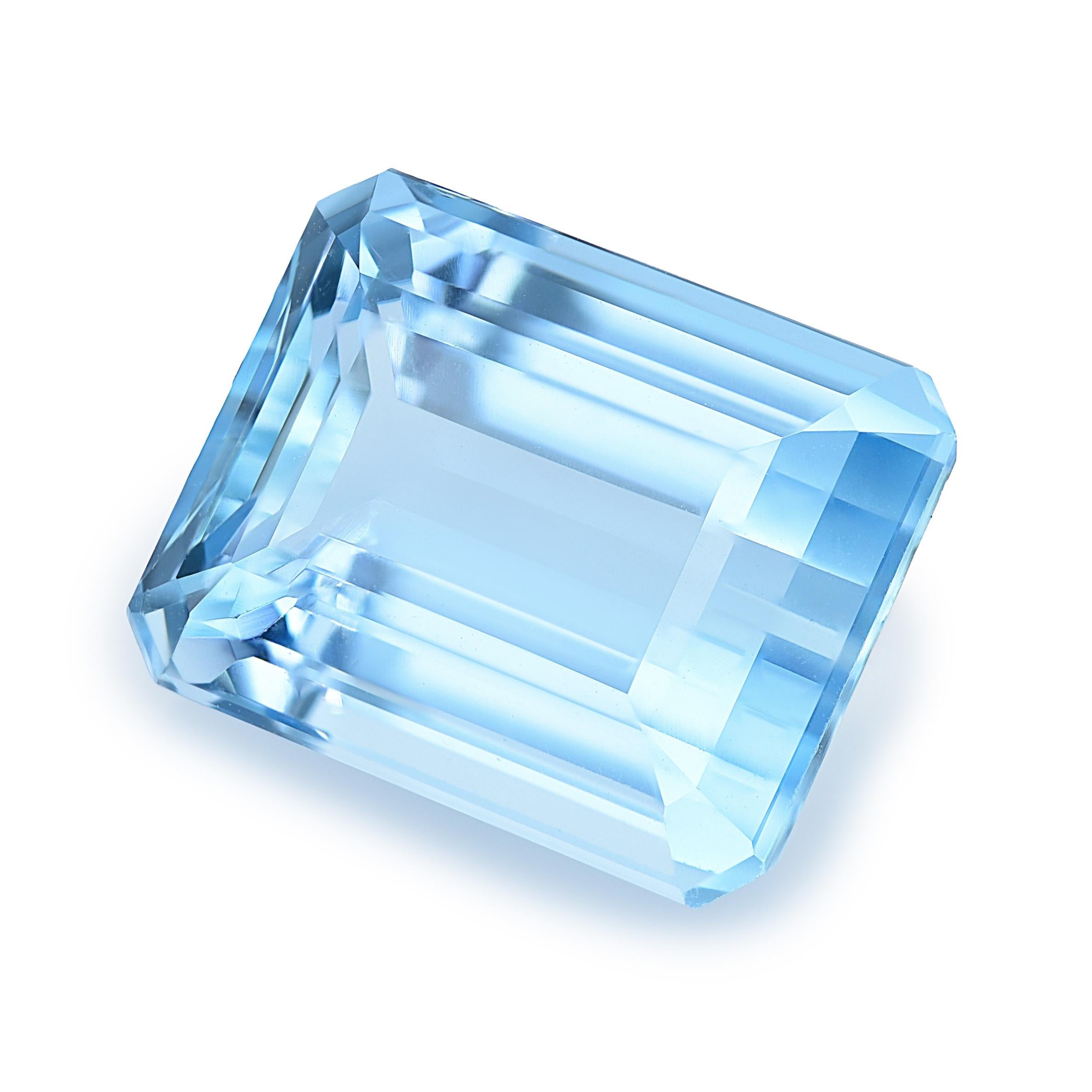 Introducing a striking 7.52 carats natural Aquamarine, featuring a cushion shape with brilliant/step cut. The gem, measuring 13 x 10.22 x 7.15 mm, showcases a serene Light Blue color that adds an elegant touch. With very eye-clean clarity, it