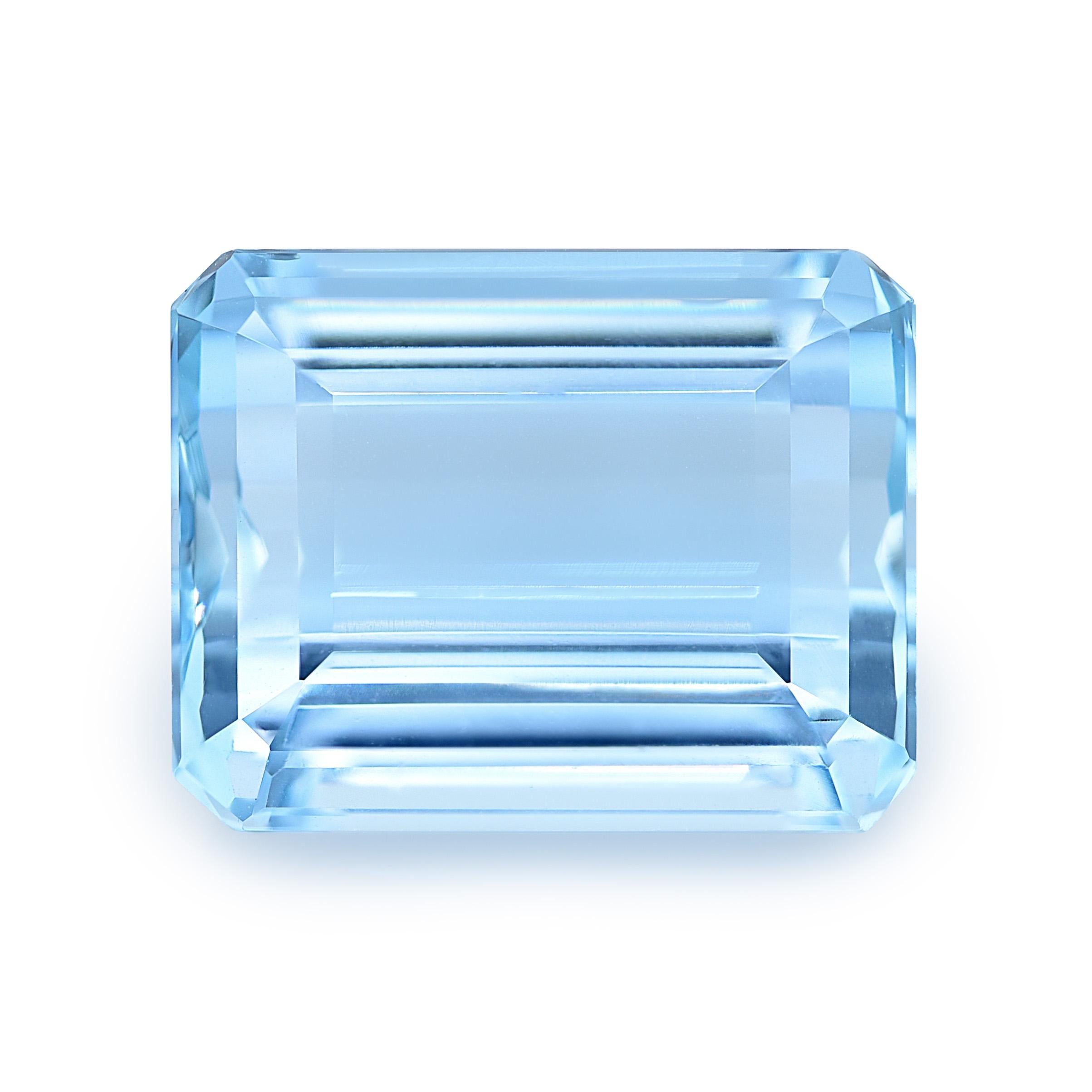 Natürlicher hellblauer Aquamarin Edelstein 7,52 Karat / JupiterGem im Zustand „Neu“ in Los Angeles, CA