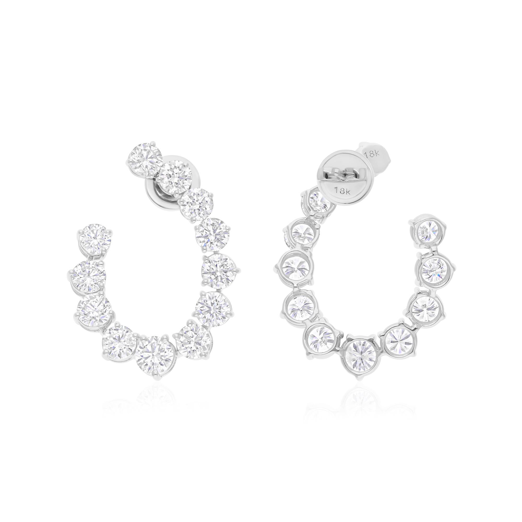 Cast from 14-karat gold, these exquisite earrings are handset with 7.53 carats of sparkling diamonds.

FOLLOW SPECTRUM JEWELS storefront to view the latest collection & exclusive pieces. Spectrum Jewels is proudly rated as a Top Seller on 1stdibs