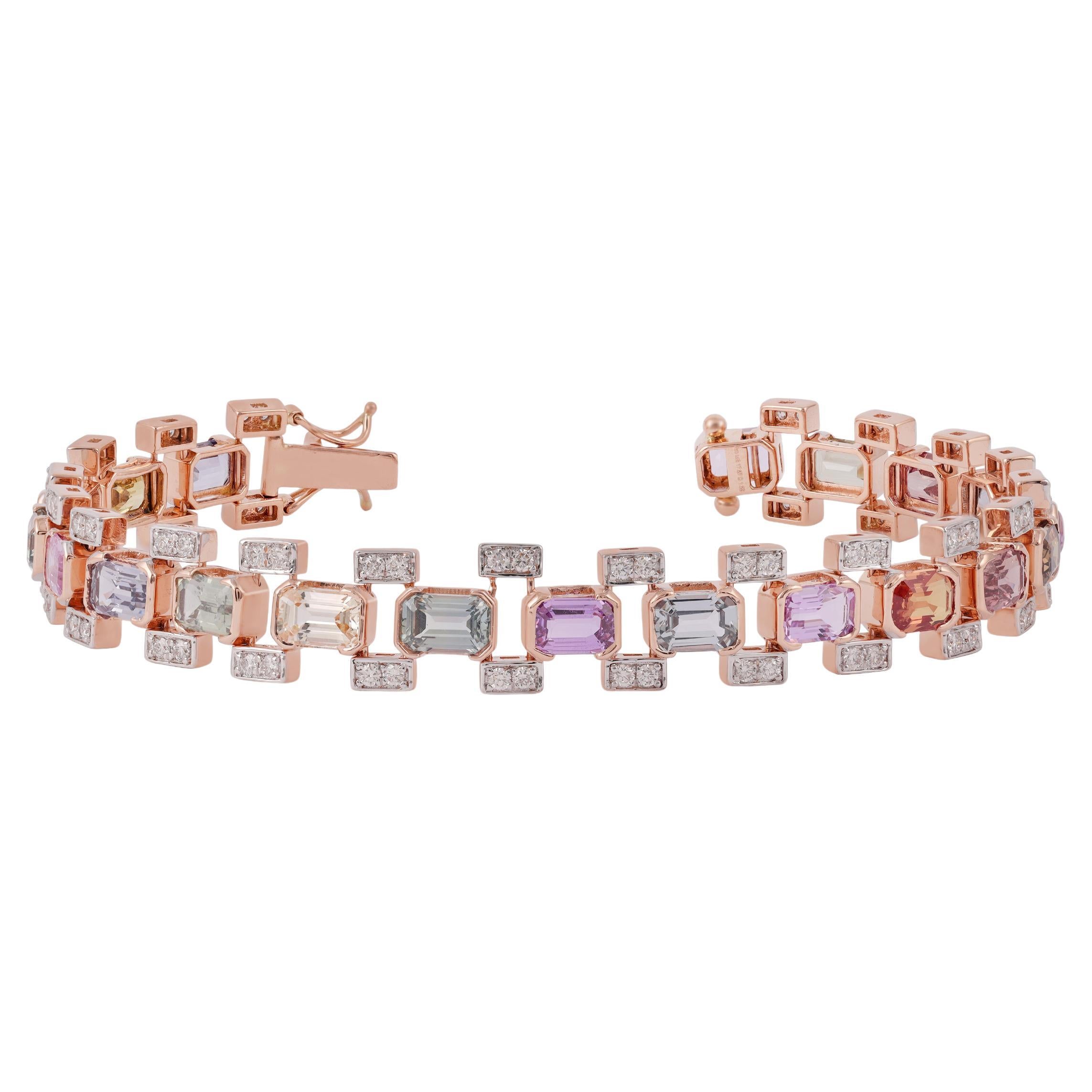 Bracciale Citrino da 7,54 carati con borchie in oro 18 carati