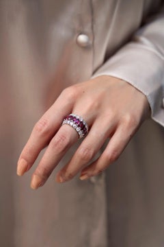 7.54 Carat Oval Statement Ruby Radiant Elegance Modern Classic  Diamond ring