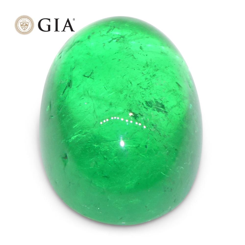 7.54 Karat Oval Cabochon Grüner Smaragd GIA zertifiziert Kolumbien im Angebot 4