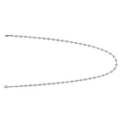 Collana di diamanti da 7,55 carati G SI in oro bianco 14 carati 15 Pointer