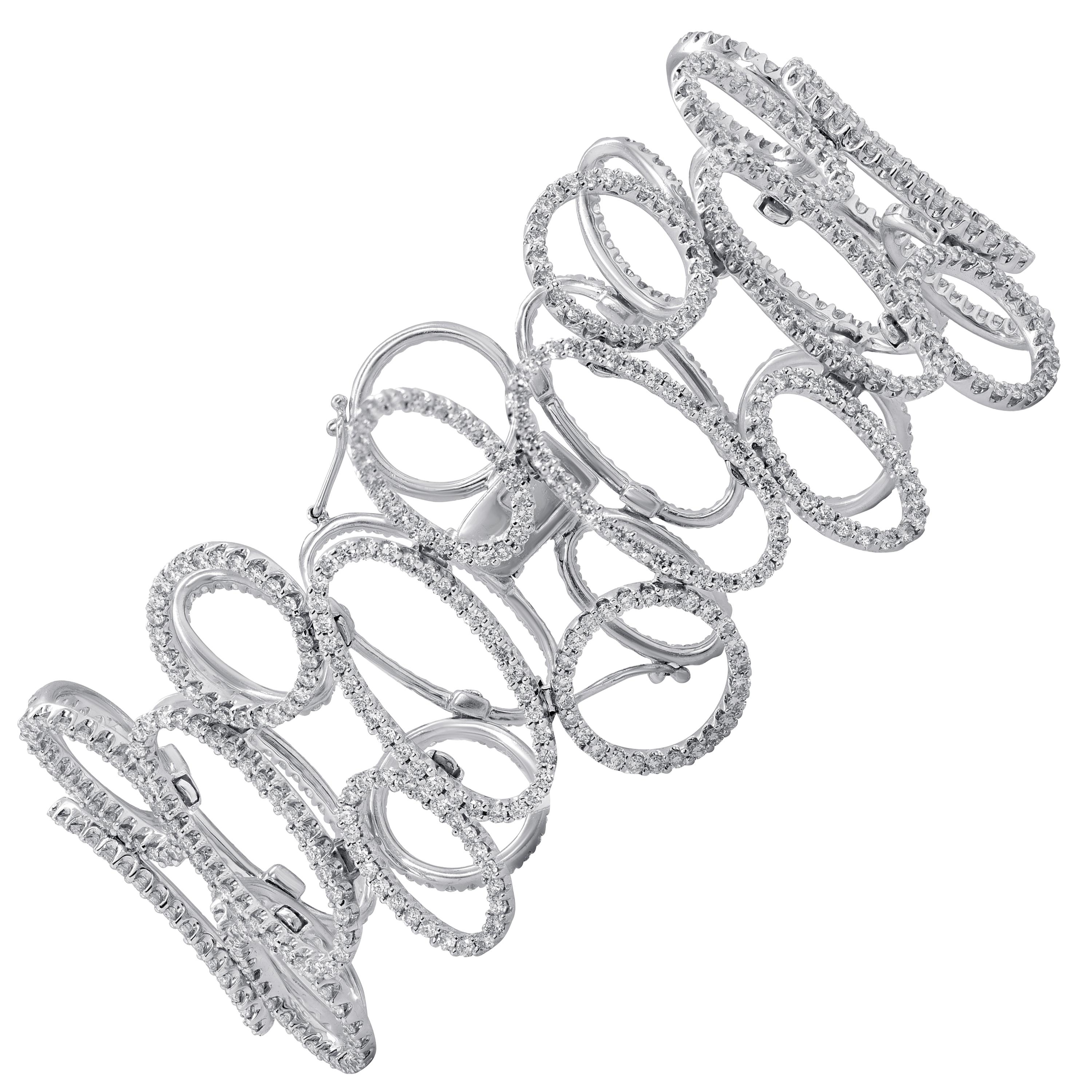 7.55 Carat Fashion Diamond Bracelet For Sale