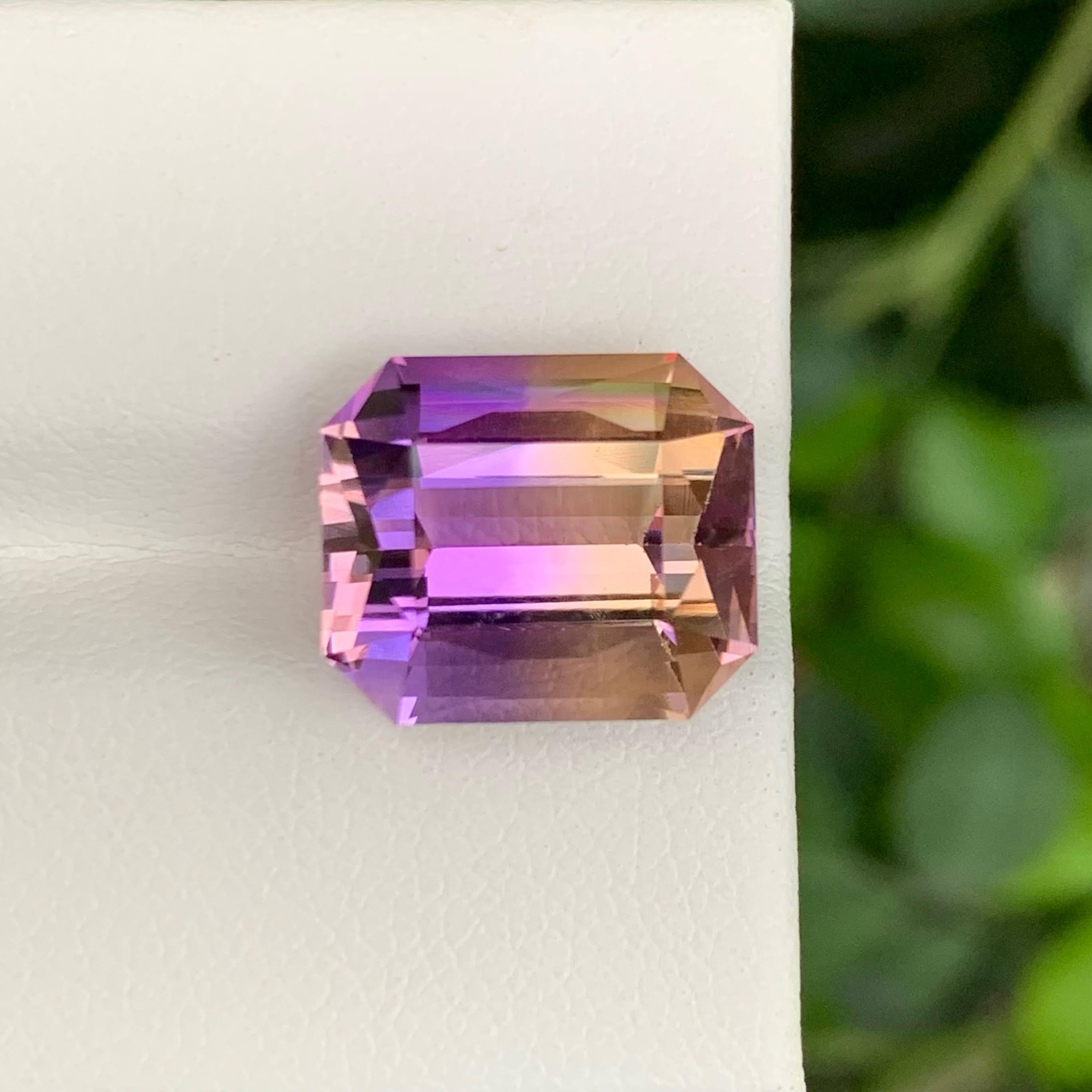 Weight 7.55 carat
Dimensions 13x11x8mm
Treatment None
Origin Bolivia
Clarity Loupe Clean
Shape Octagon
Cut Precious Emerald
NA



Discover the captivating beauty of this 7.55 carat natural bi-color Ametrine, expertly cut in a classic emerald shape