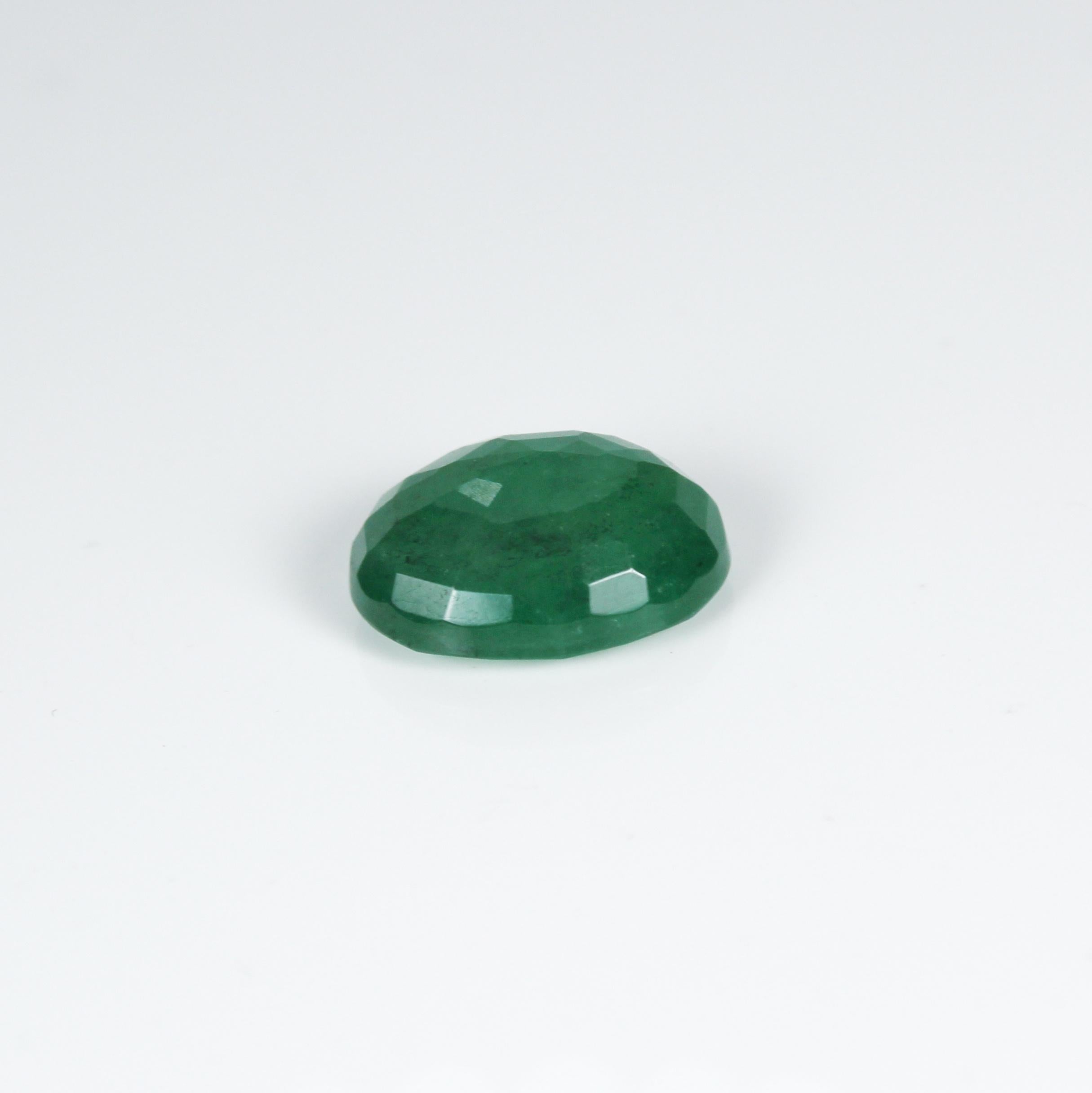 7.55 Carat Oval Cut Natural Zambian Emerald 1
