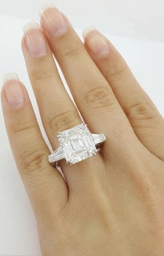 7.56 Carat Emerald-Cut Diamond Ring – D Color, Internally Flawless, GIA Certifie