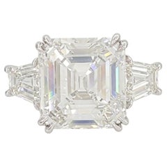 7.56 Carat Emerald-Cut Diamond Ring – D Color, Internally Flawless, GIA Certifie
