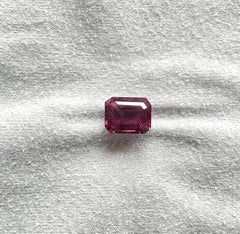 7.56 Carats Rubellite Tourmaline Octagon Cut Stone For Fine Jewelry Natural gem