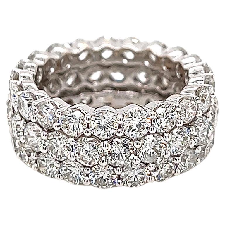 7,56 Gesamtkarat Diamant-Eternity-Ring für Damen in Zackenfassung