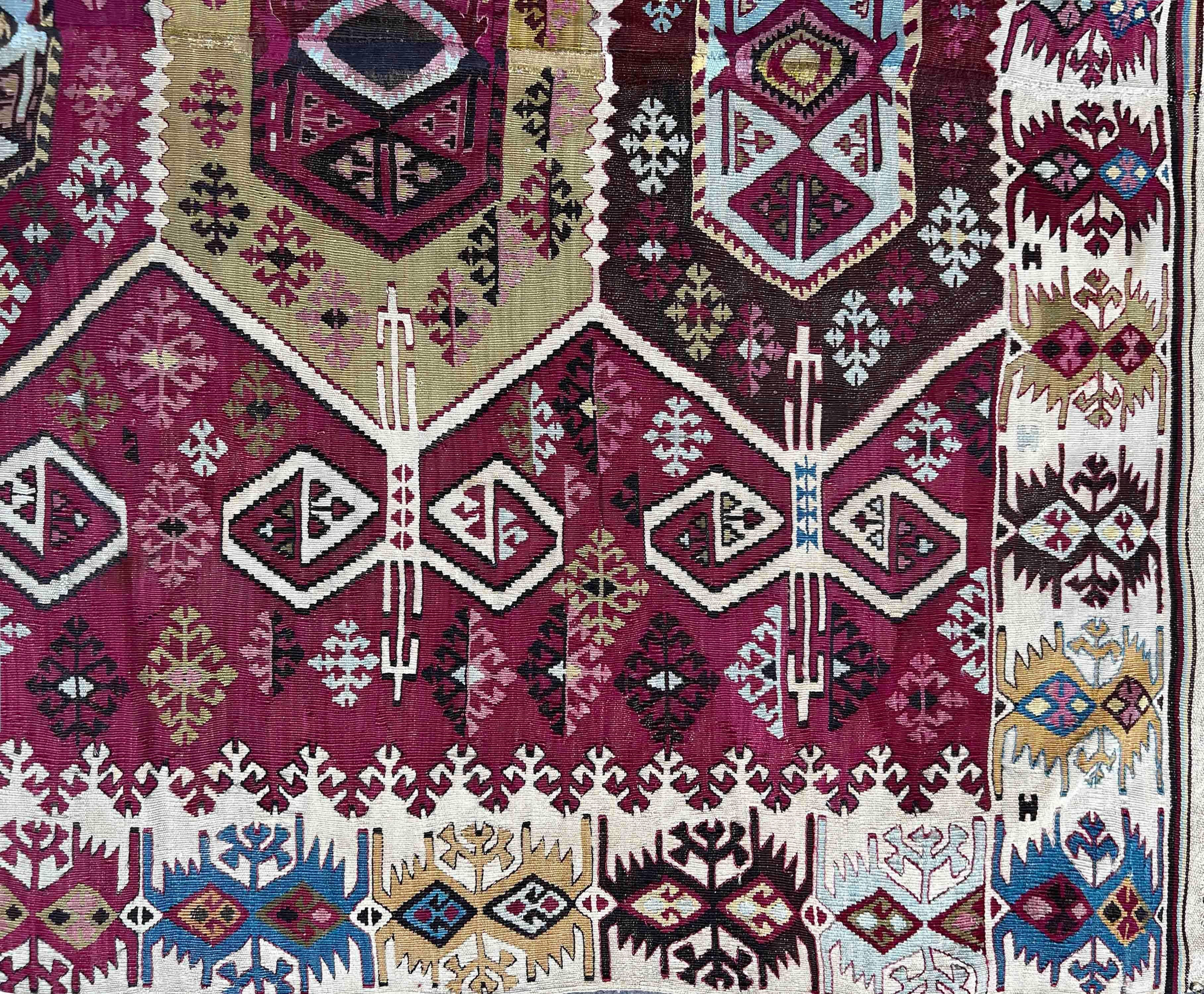 757 - Tappeto Kilim turco del XIX secolo in vendita 5