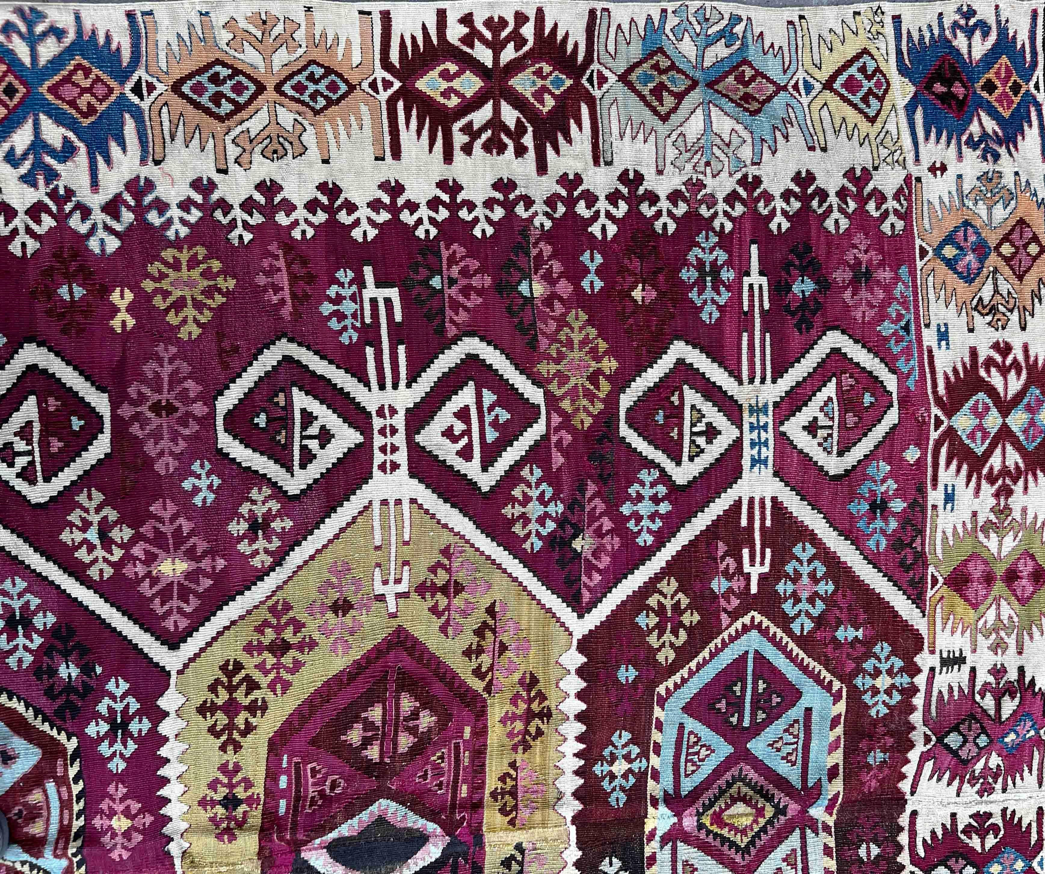 757 - Tappeto Kilim turco del XIX secolo in vendita 6