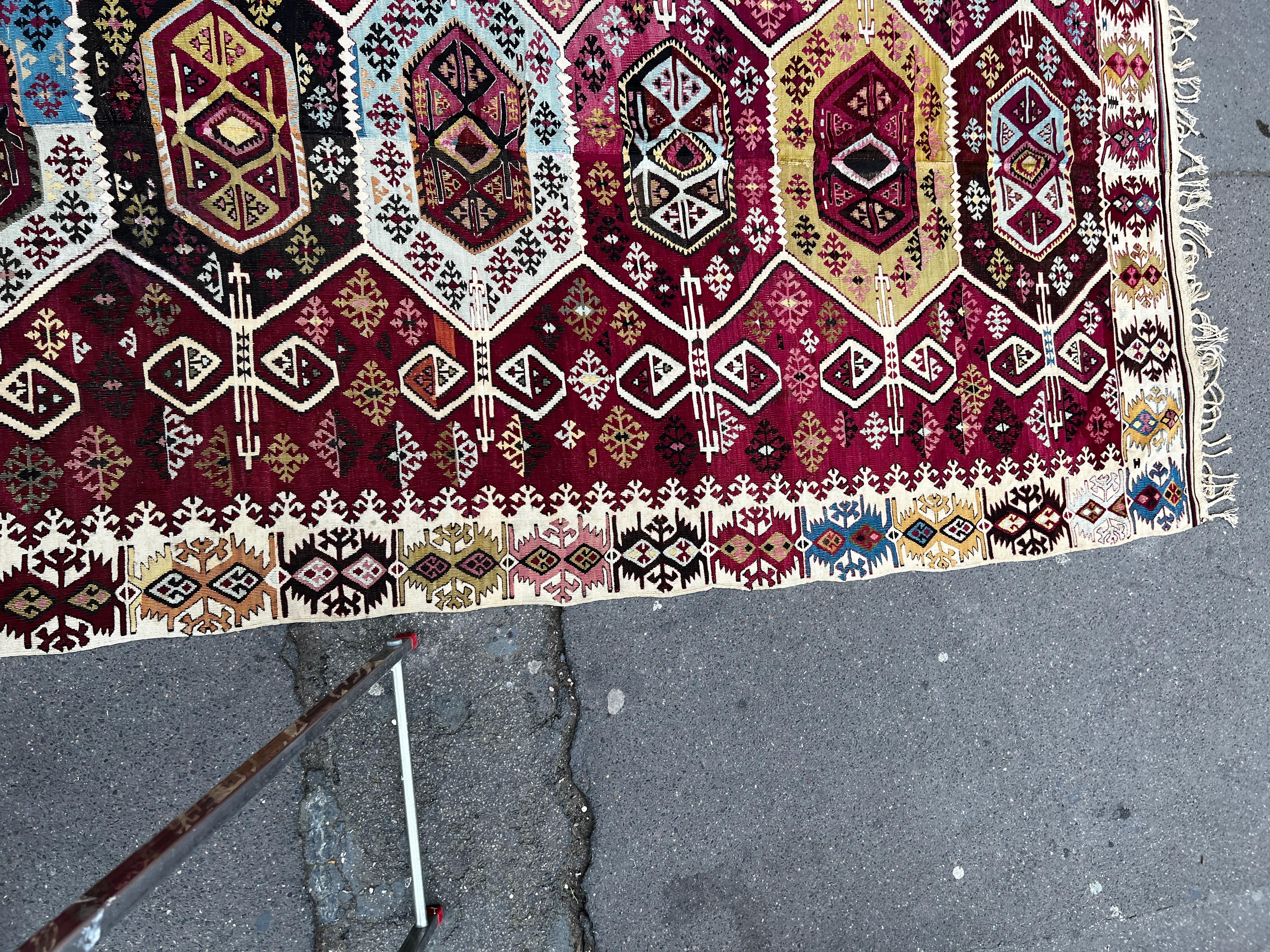 Fine XIX secolo 757 - Tappeto Kilim turco del XIX secolo in vendita
