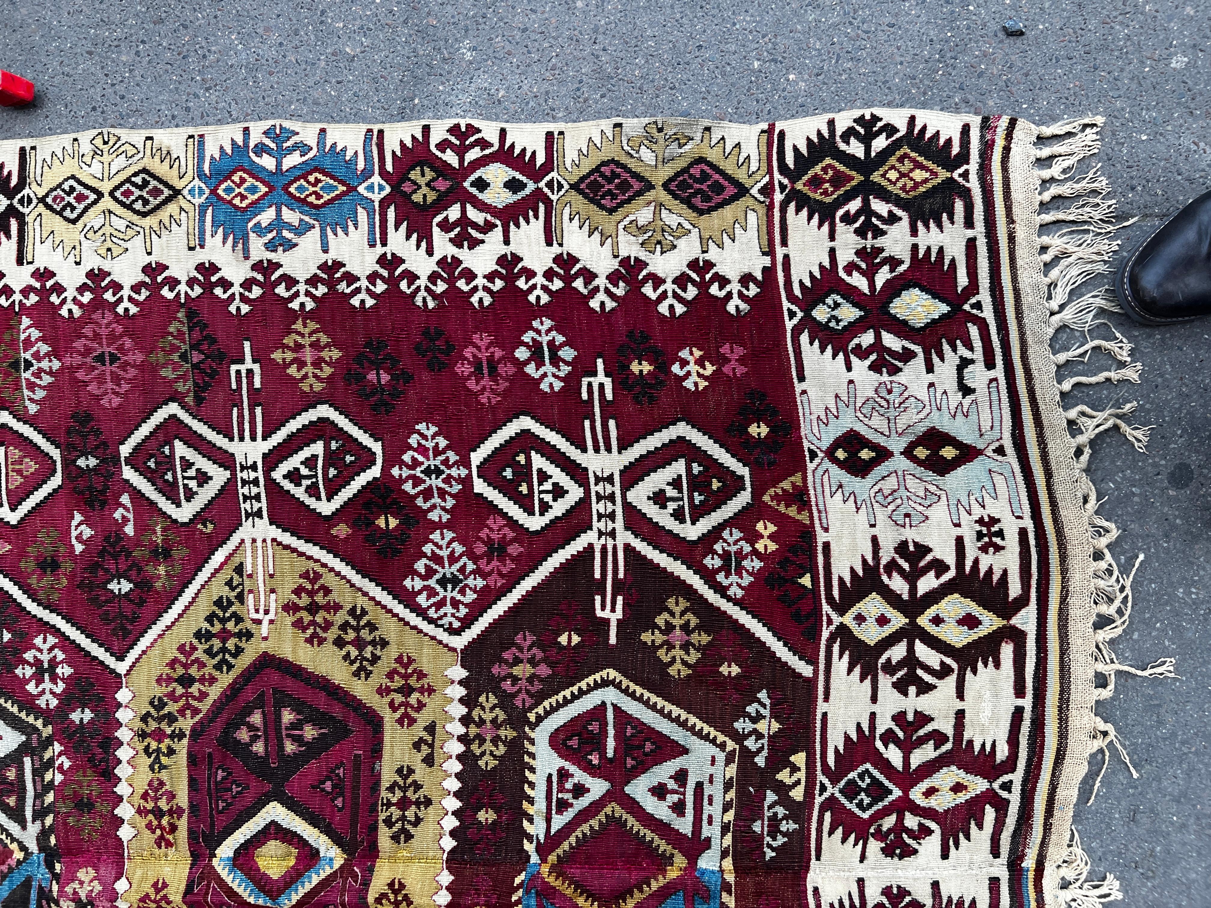 757 - Tappeto Kilim turco del XIX secolo in vendita 1