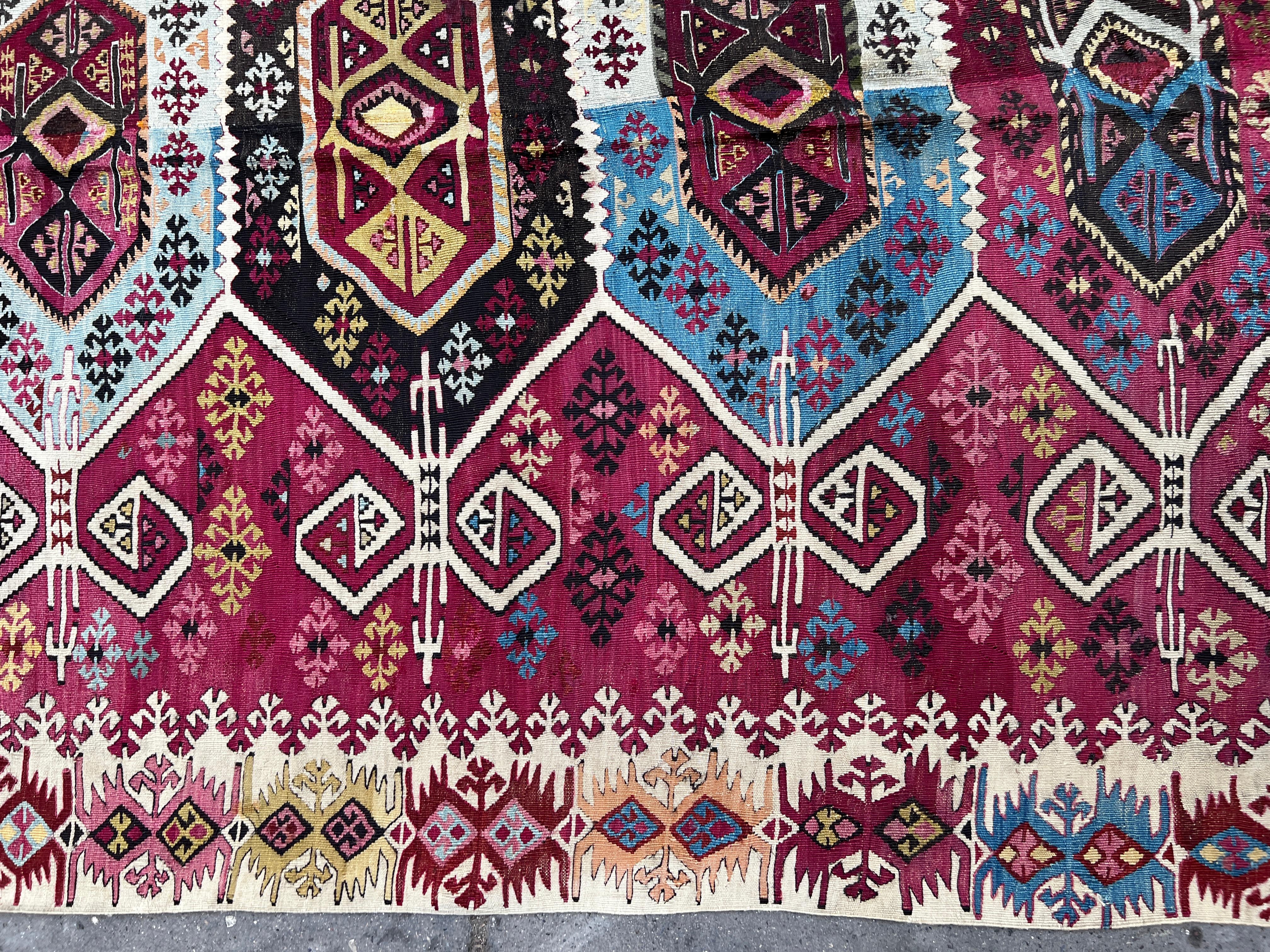 757 - Tappeto Kilim turco del XIX secolo in vendita 3