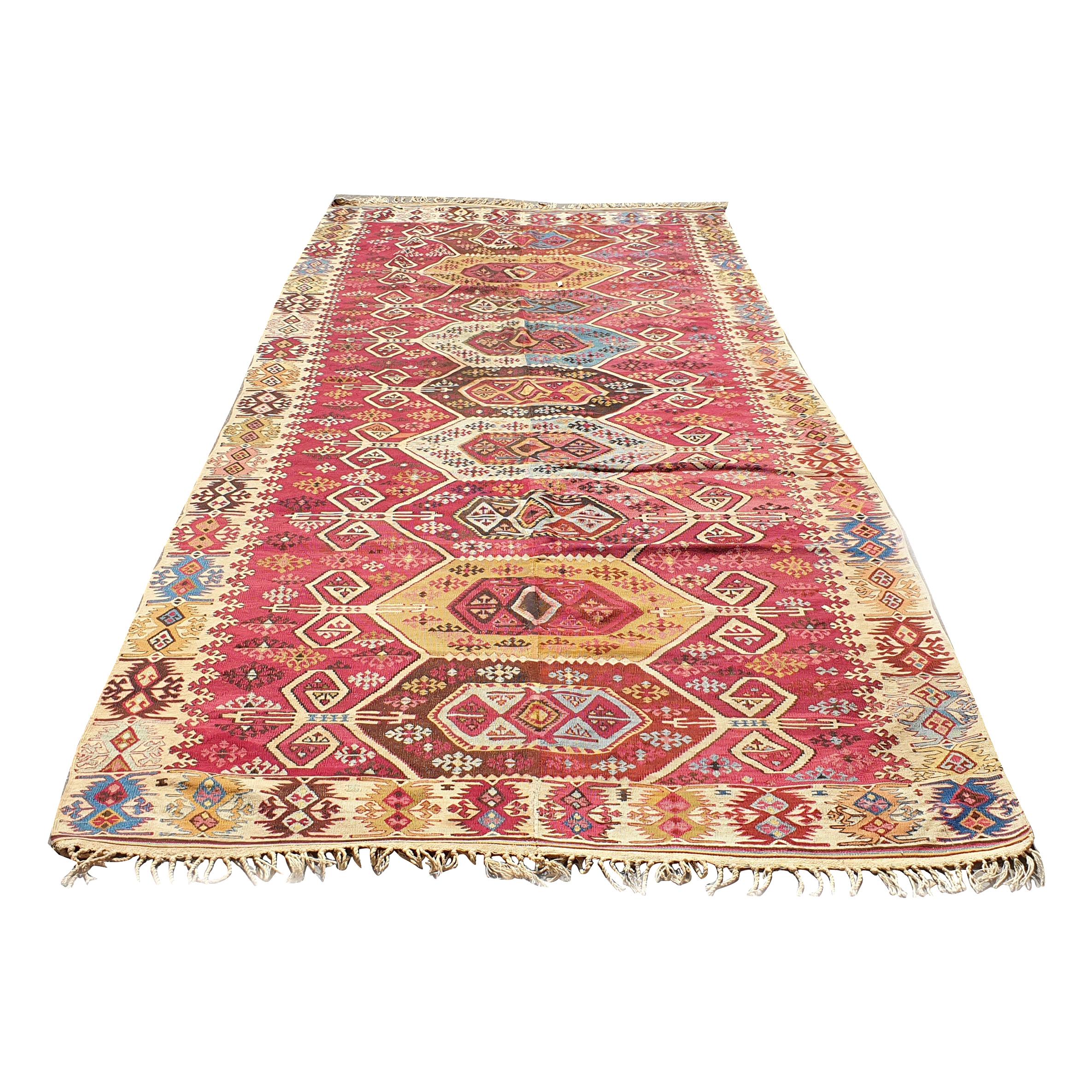 757 - 19th Century Turkish Kilim Carpet For Sale