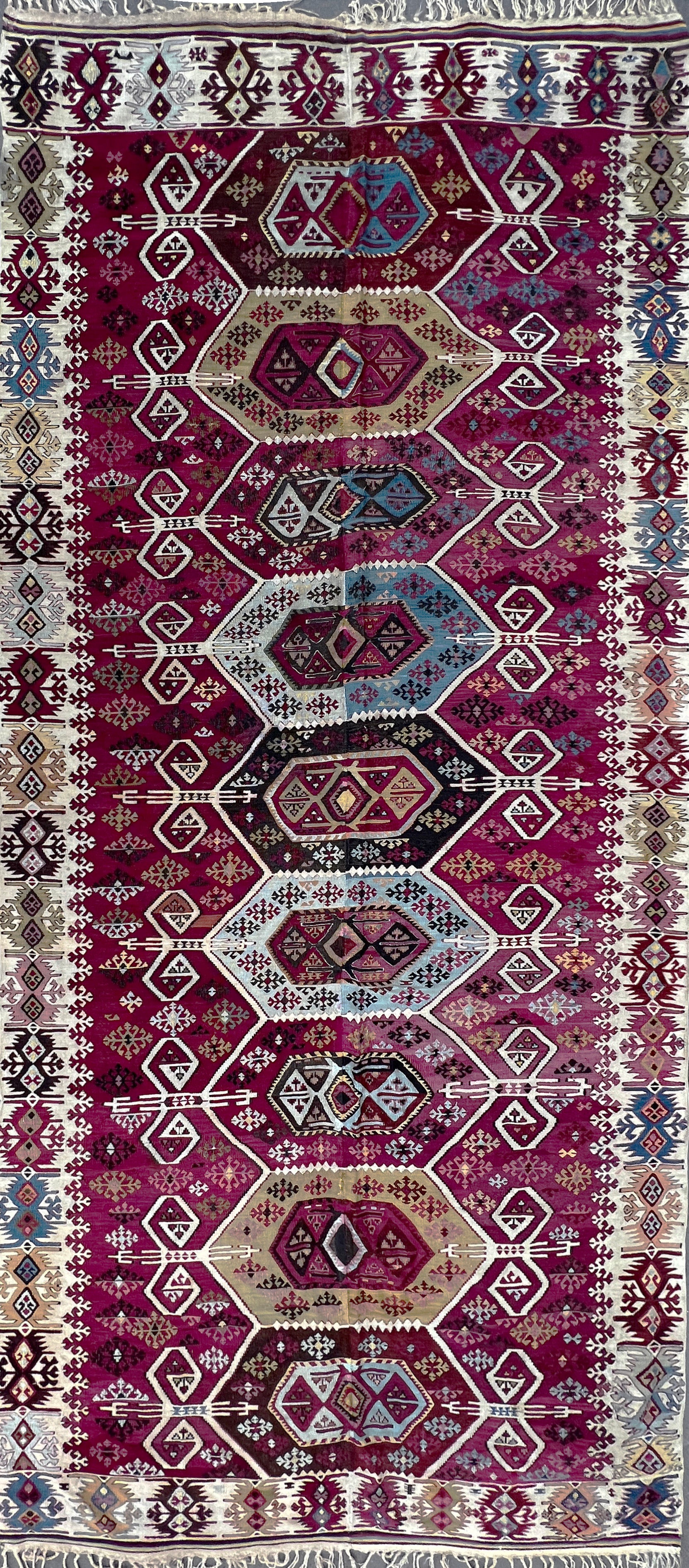 757 - 19. Jahrhundert Türkischer Kelim-Teppich