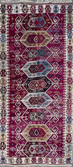 757 - 19. Jahrhundert Türkischer Kelim-Teppich