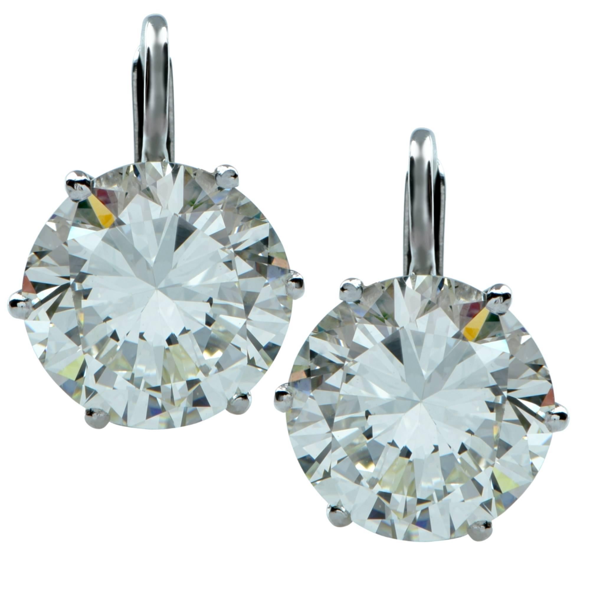 7.57 Carat Diamond Dangle Earrings