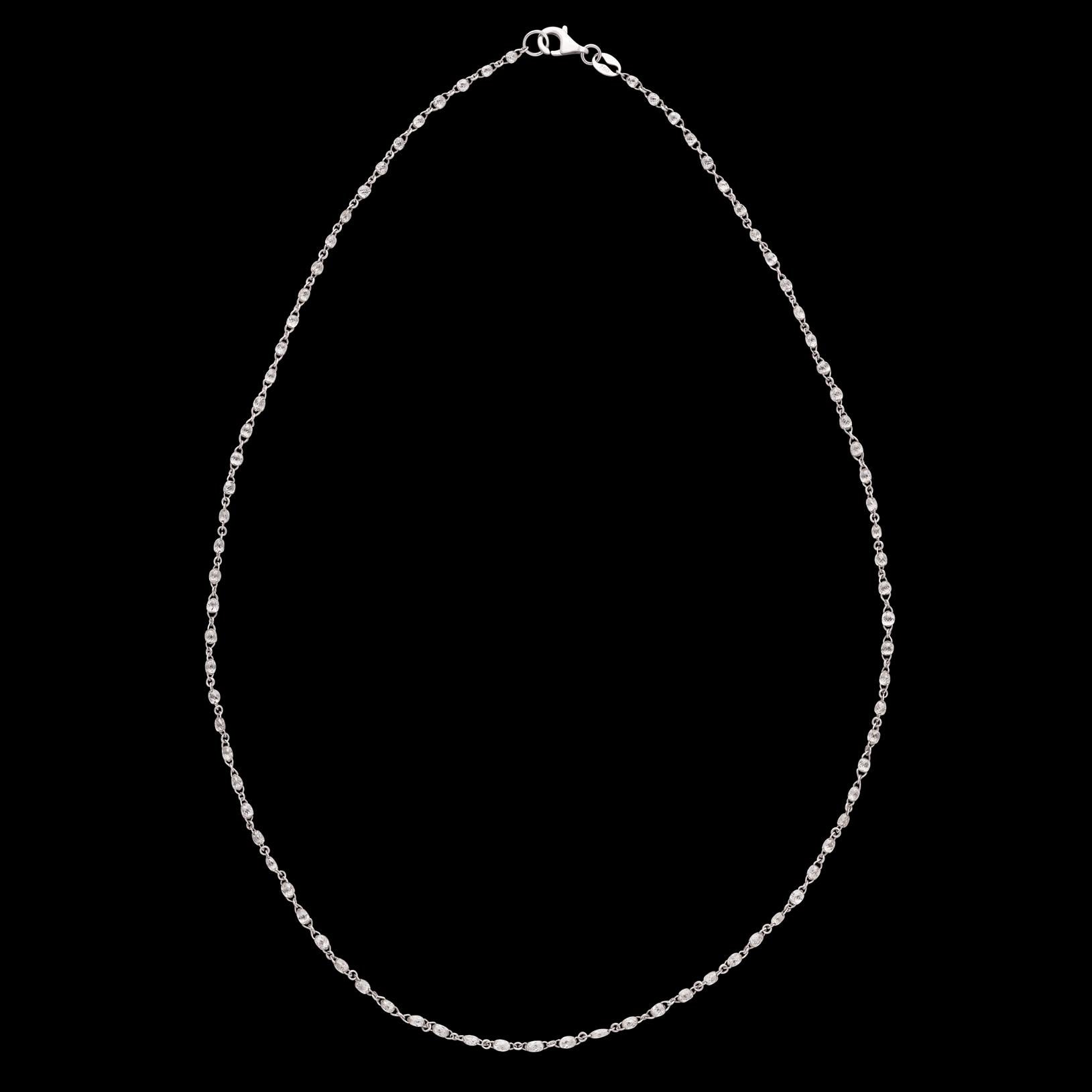 7.57 Carat Diamond Necklace in 18kt White Gold For Sale 2